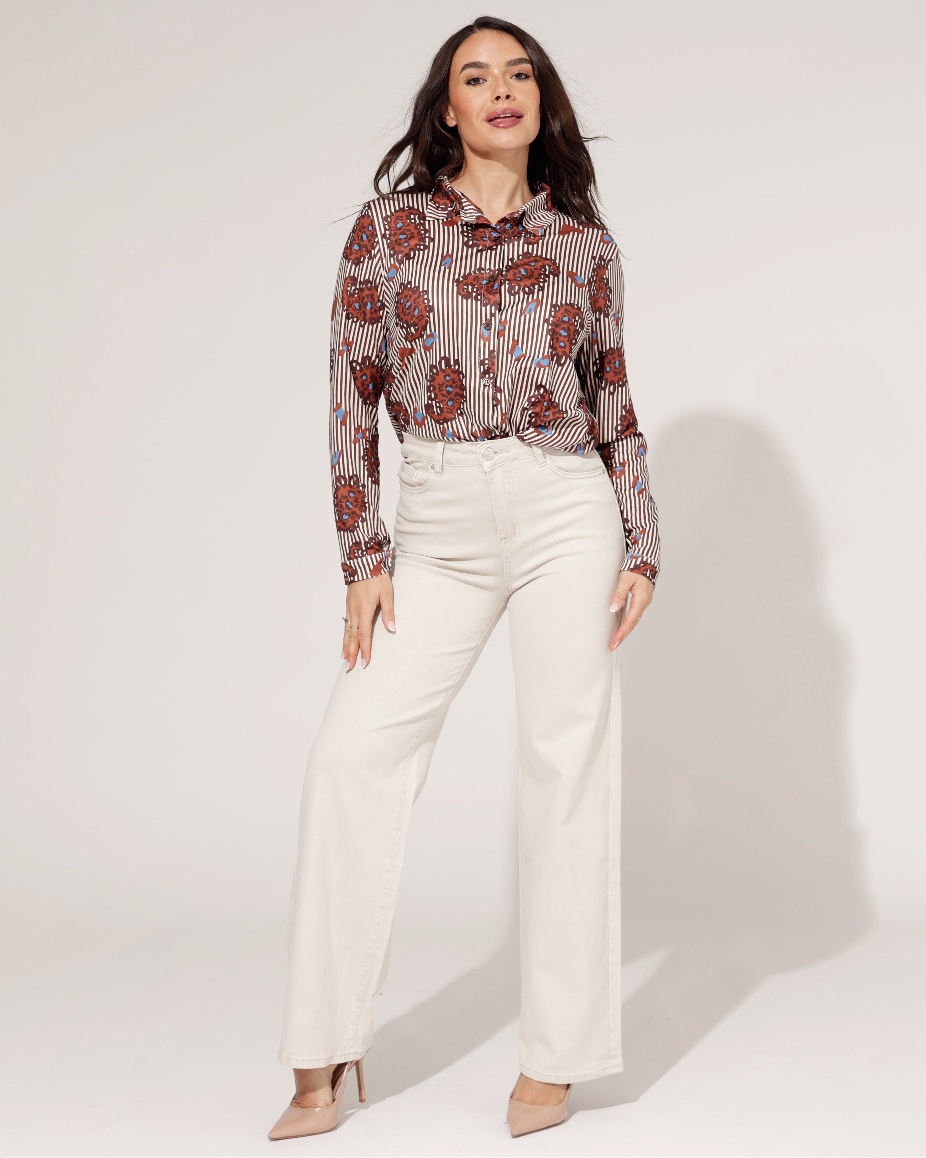 Goodies | Wide leg jeans Es-12 Beige