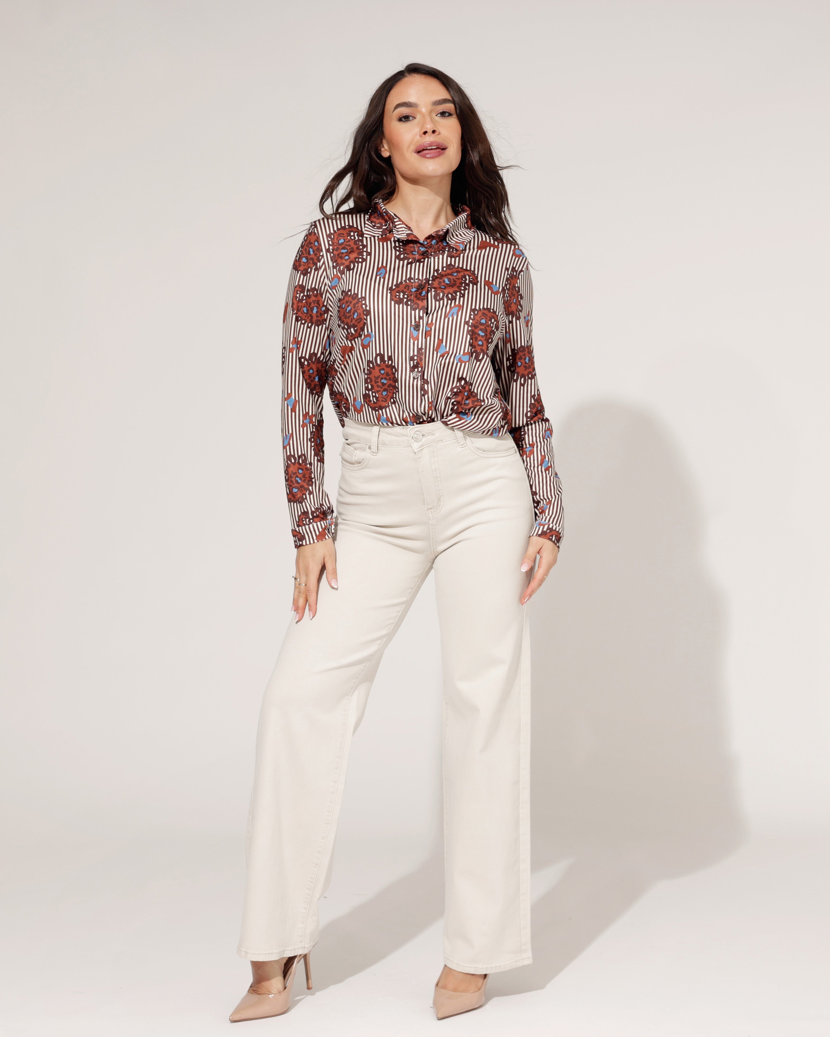 Goodies | Wide leg jeans Es-12 Beige