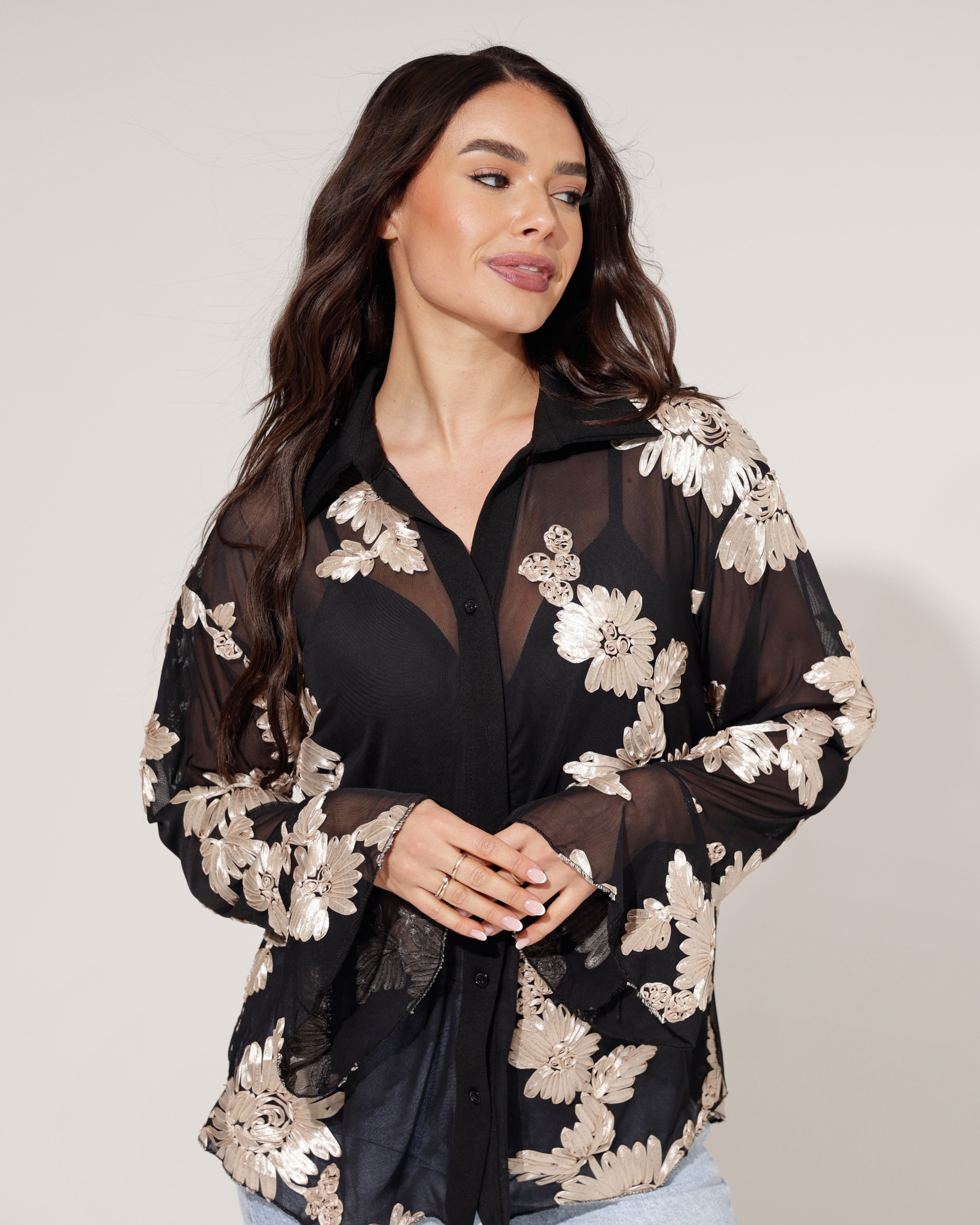 Blouse Amber Zwart/ Goud