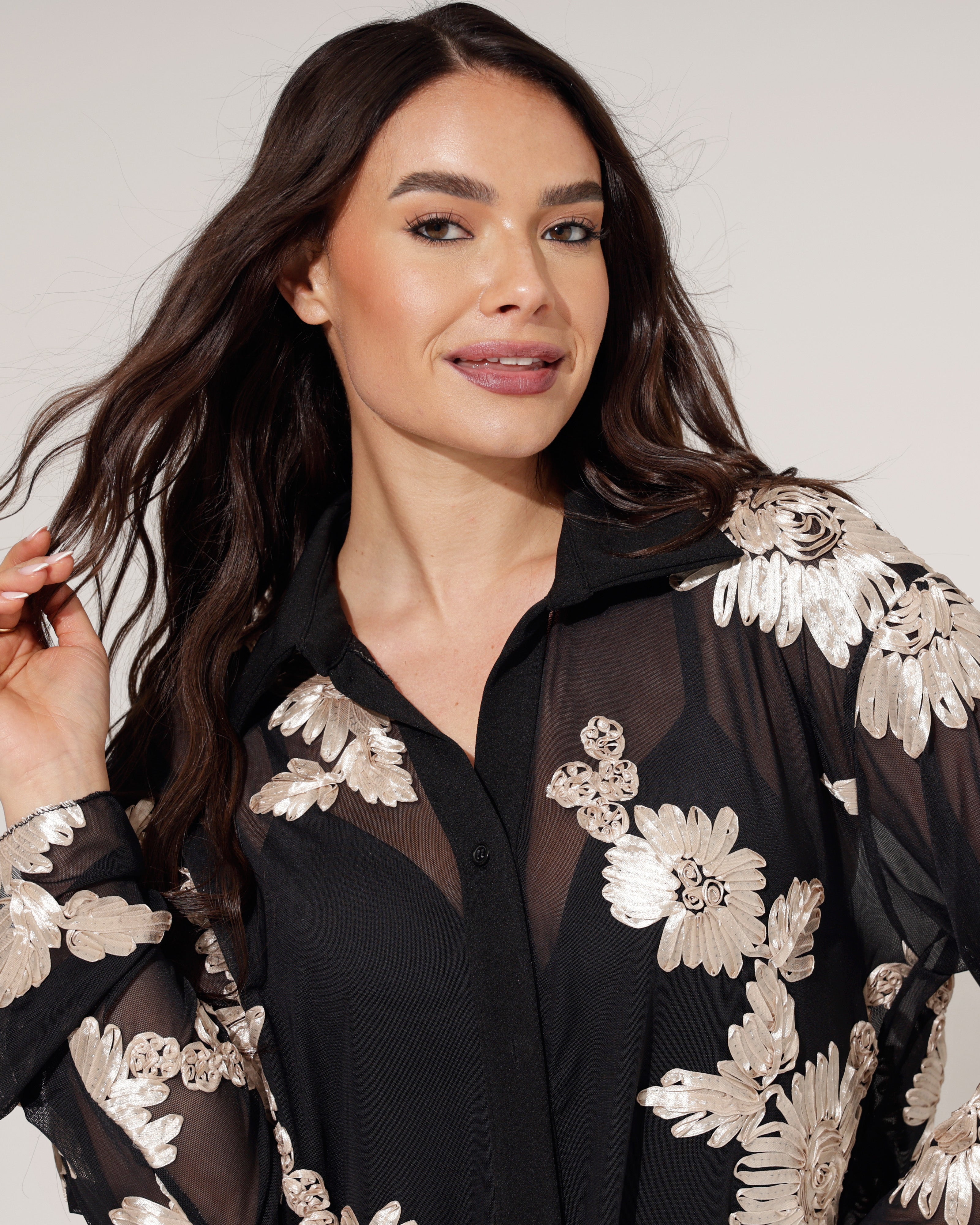 Blouse Amber Zwart/ Goud