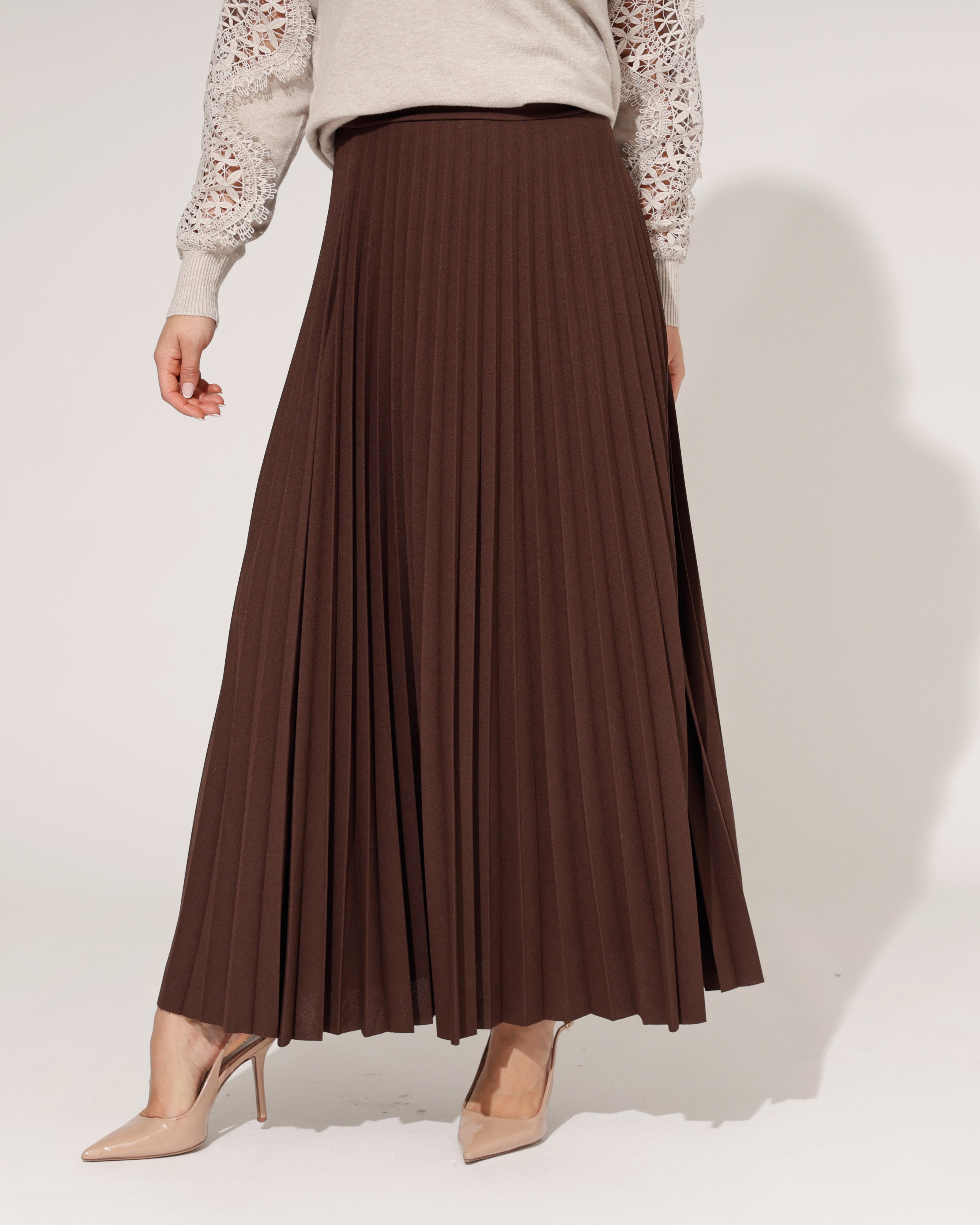 Plisse-rok Yenny Bruin