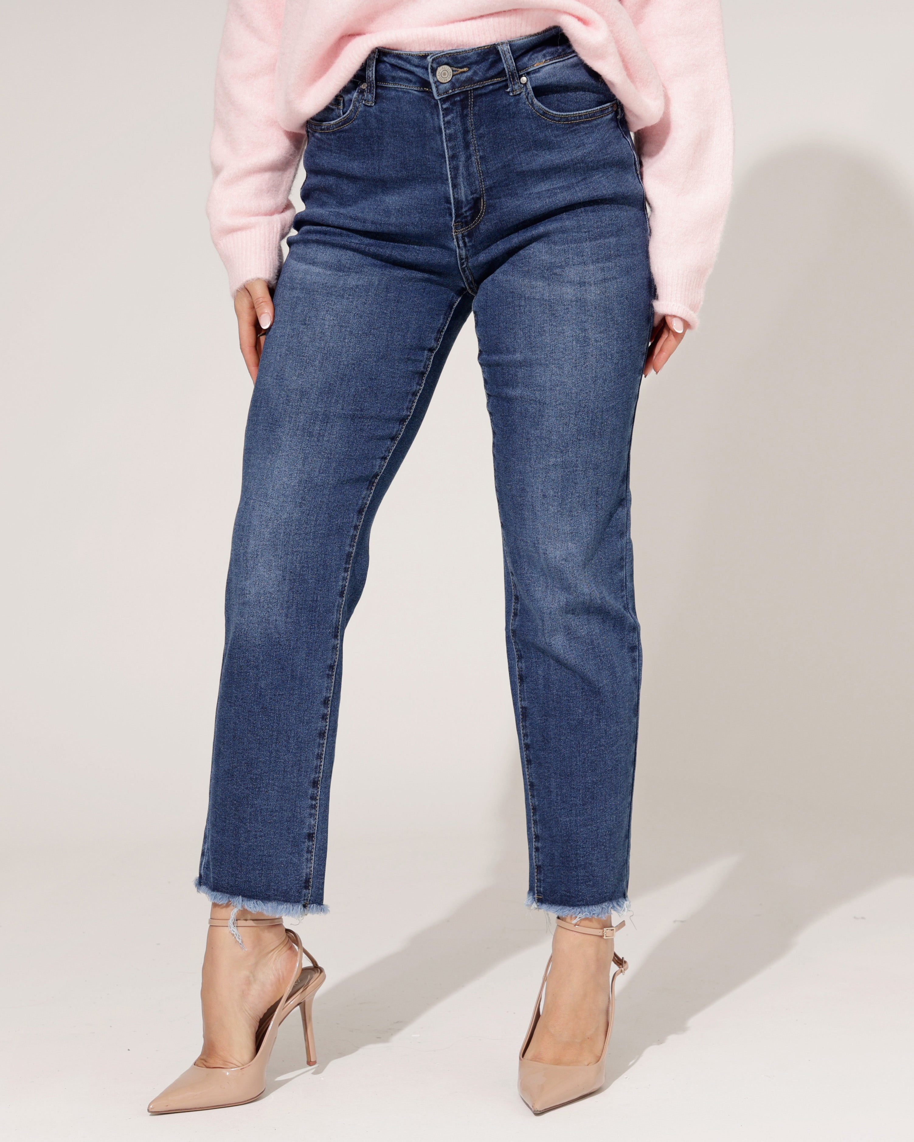 Redseventy | Straight jeans Gina-15 Donkerblauw