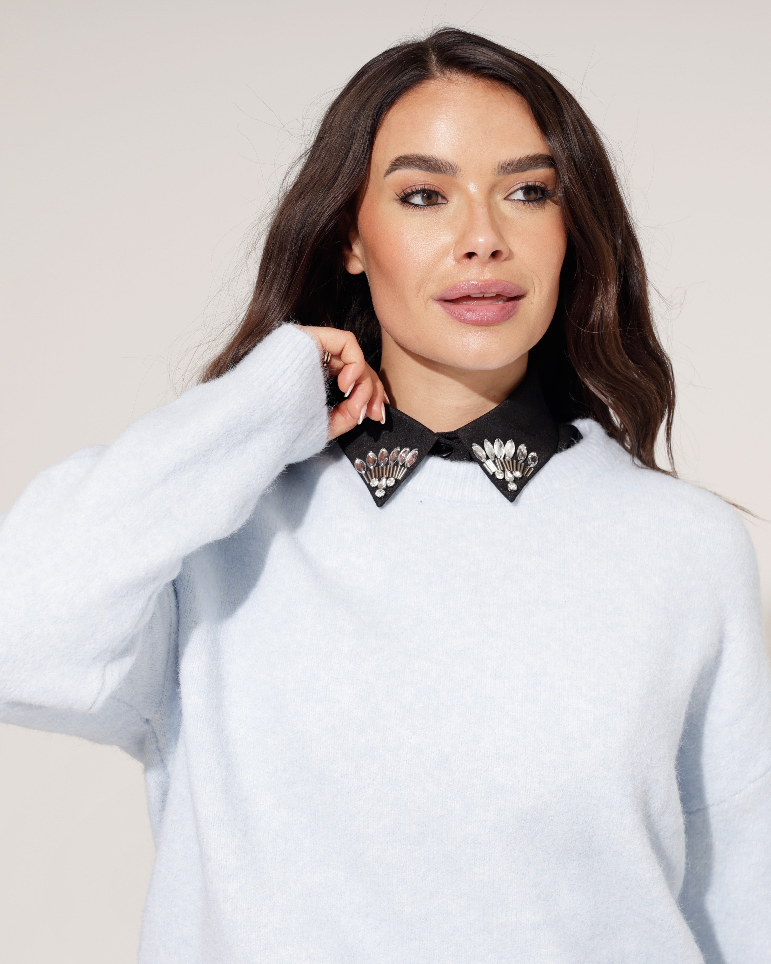 Blouse kraagje Jamey Zwart