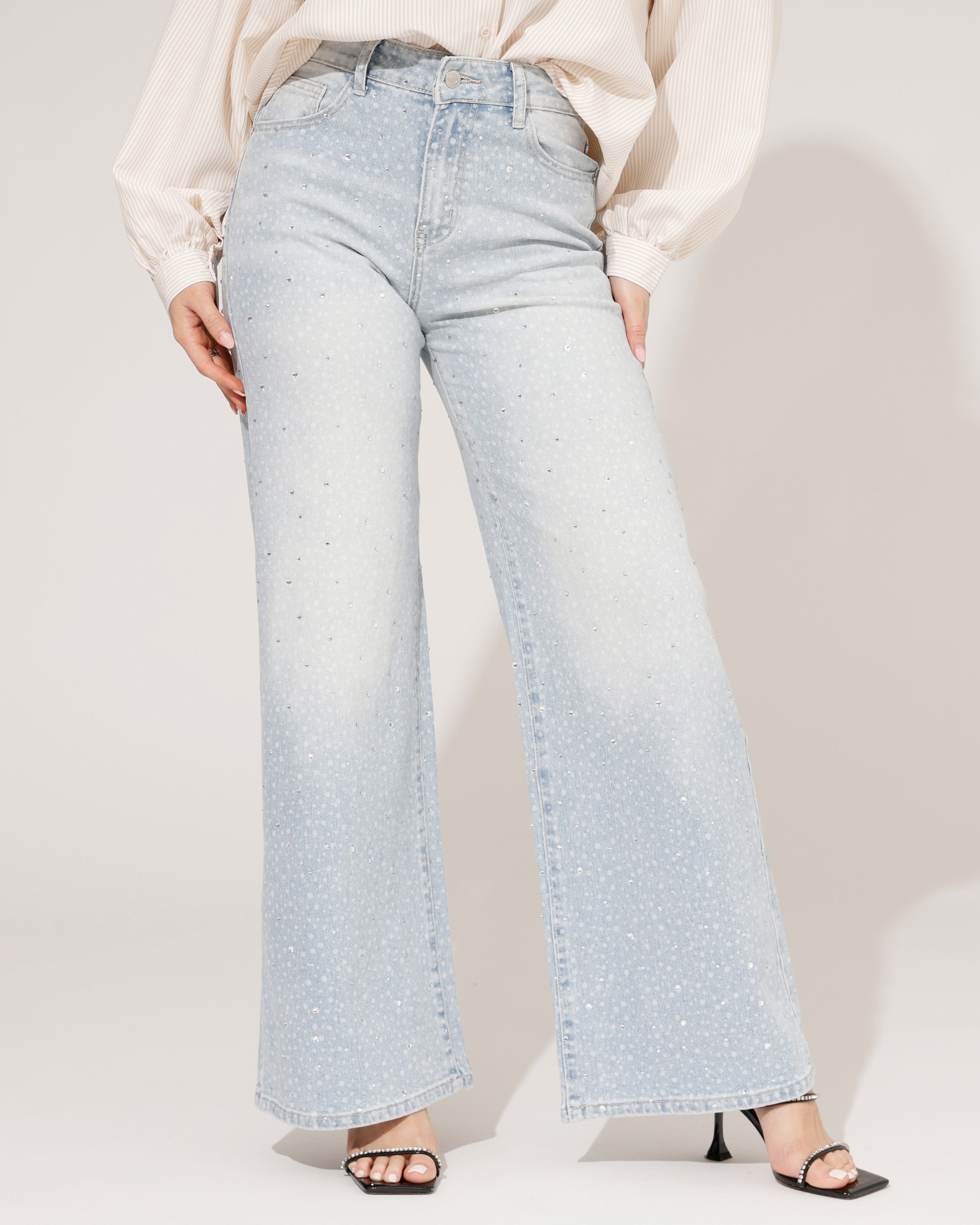 Hello Miss | Wide leg jeans Lesley Lichtblauw