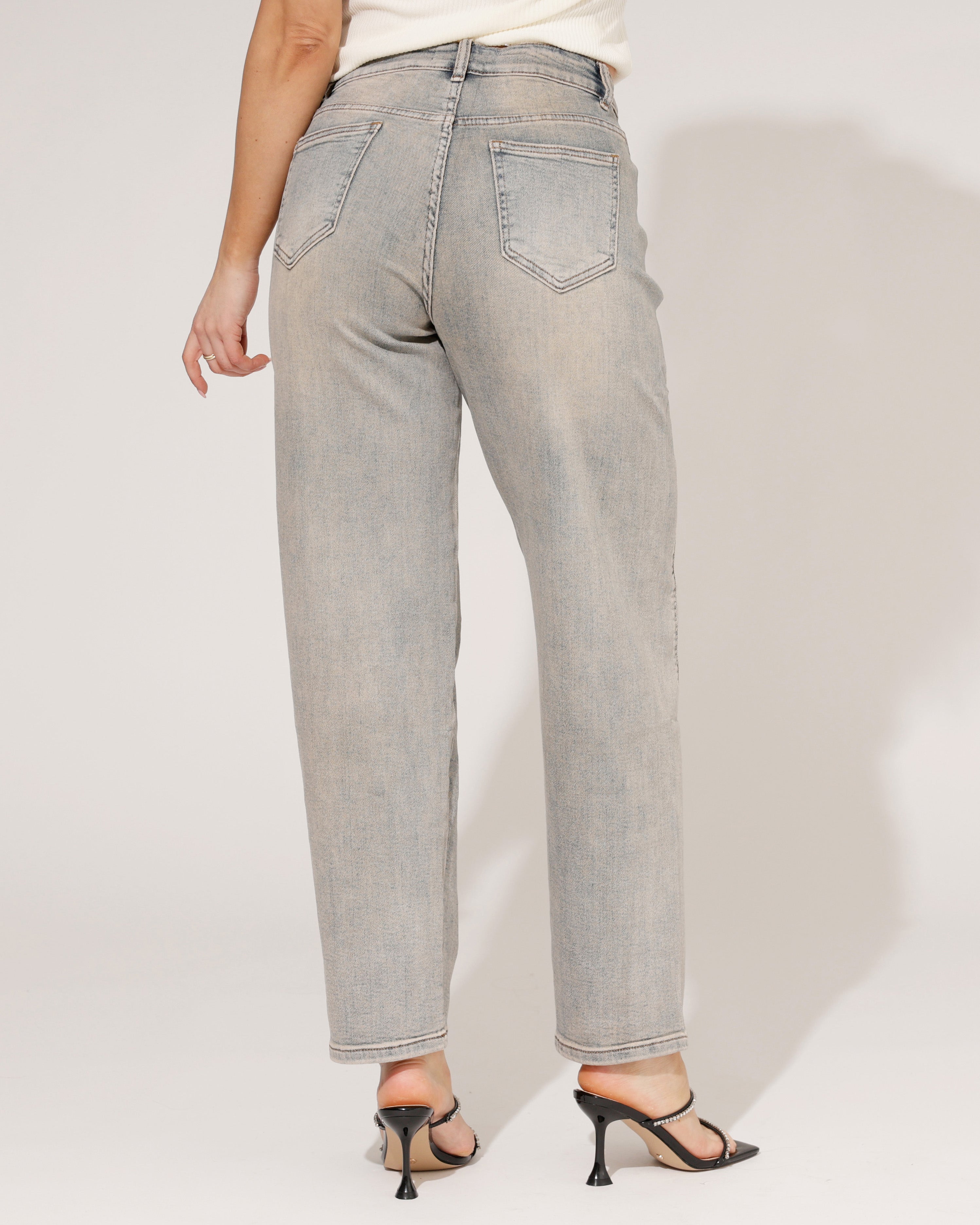 Hello Miss | Barrel jeans Lieq-3 Blauw