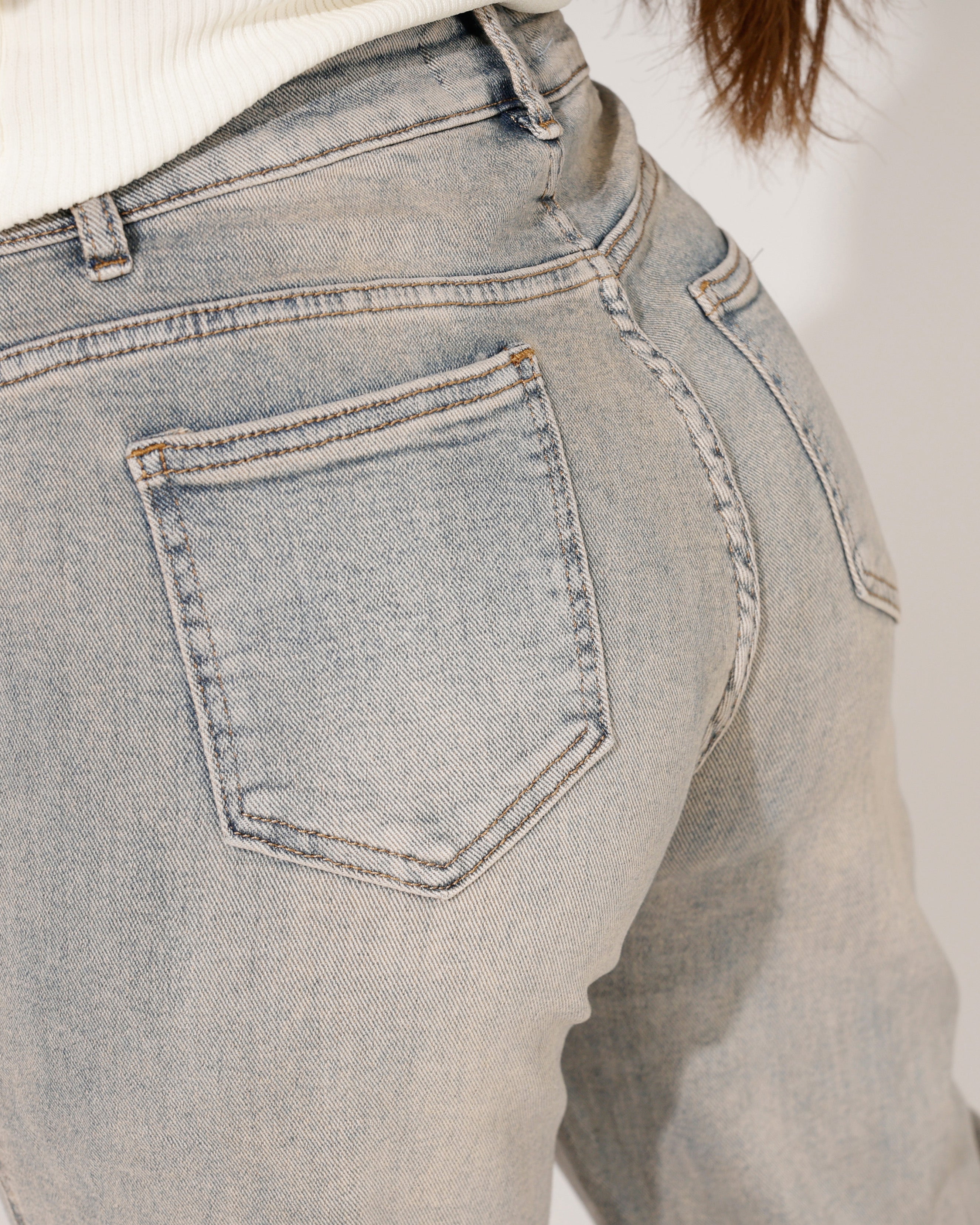 Hello Miss | Barrel jeans Lieq-3 Blauw
