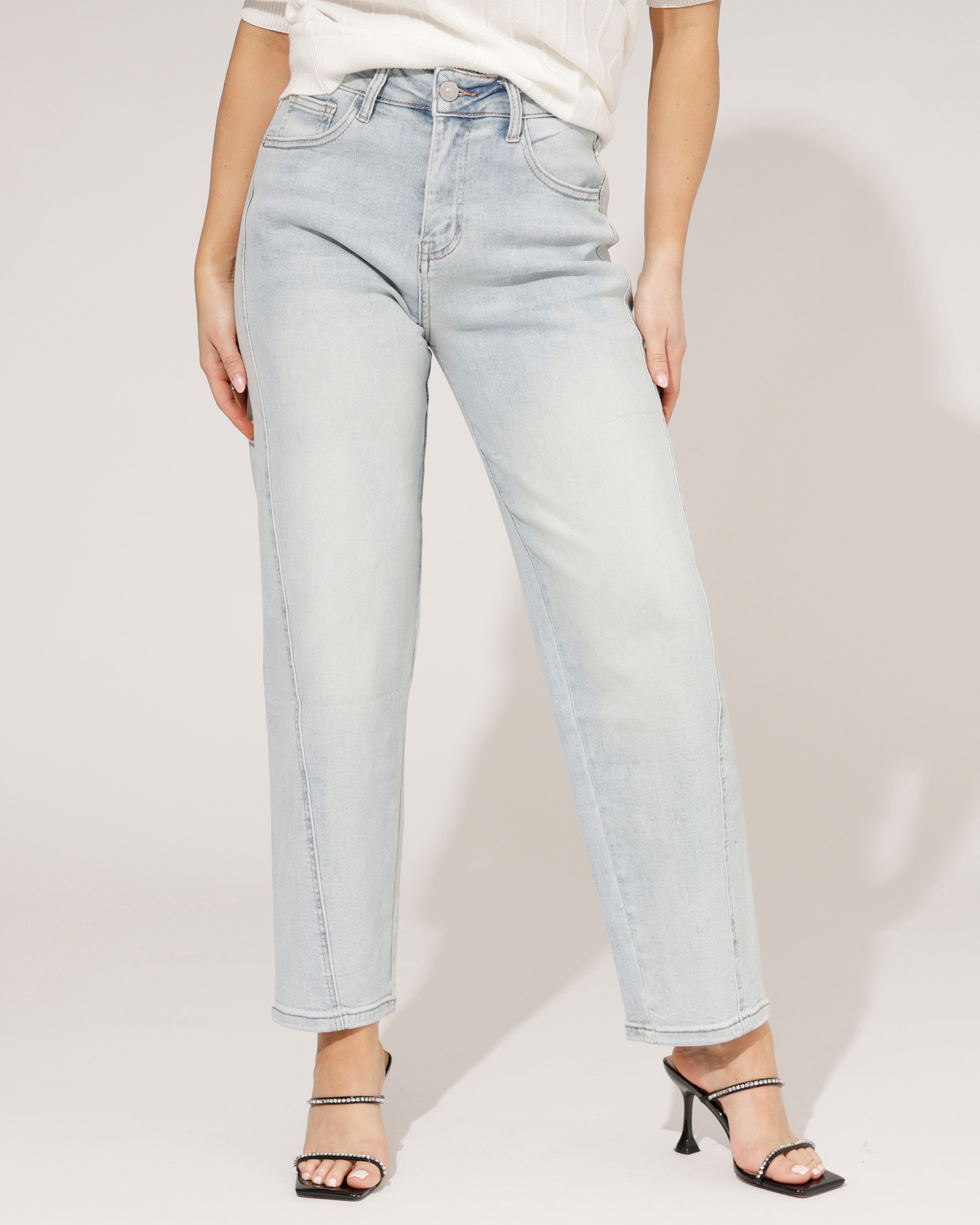 Hello Miss | Barrel jeans Lieq-1 Lichtblauw