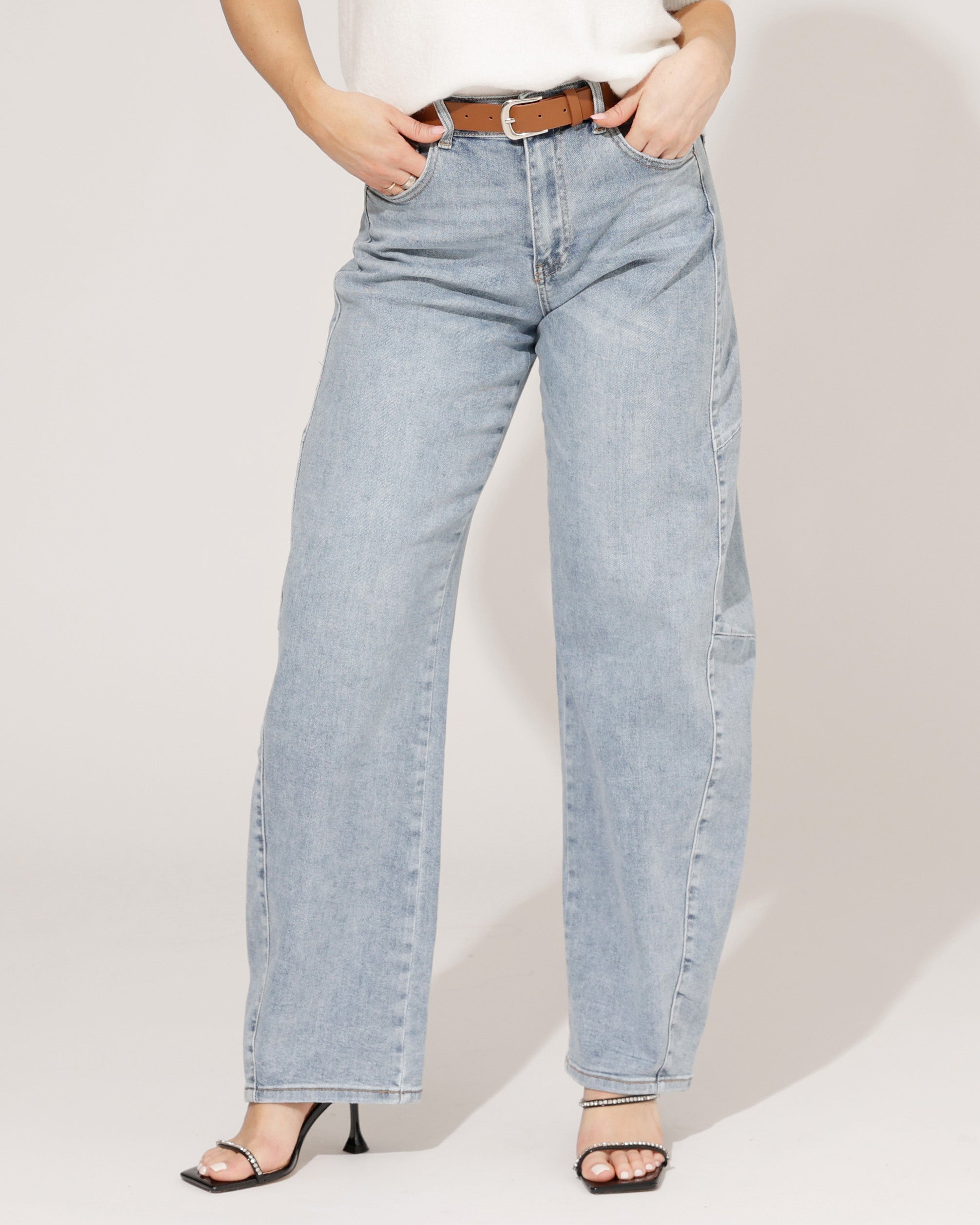 Laulia | Barrel jeans Livia Blauw