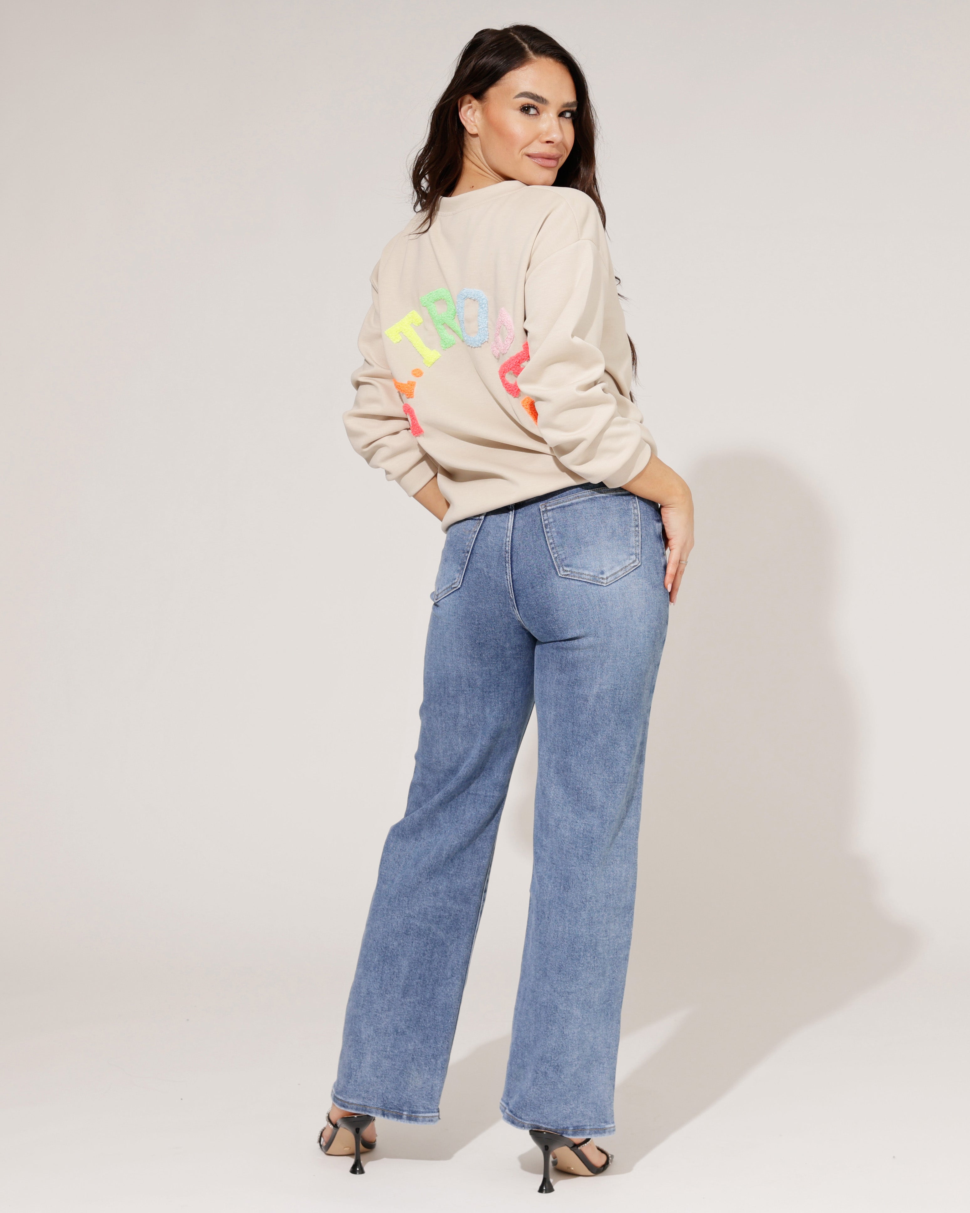 Hello Miss | Wide leg jeans Jamie-15 Blauw
