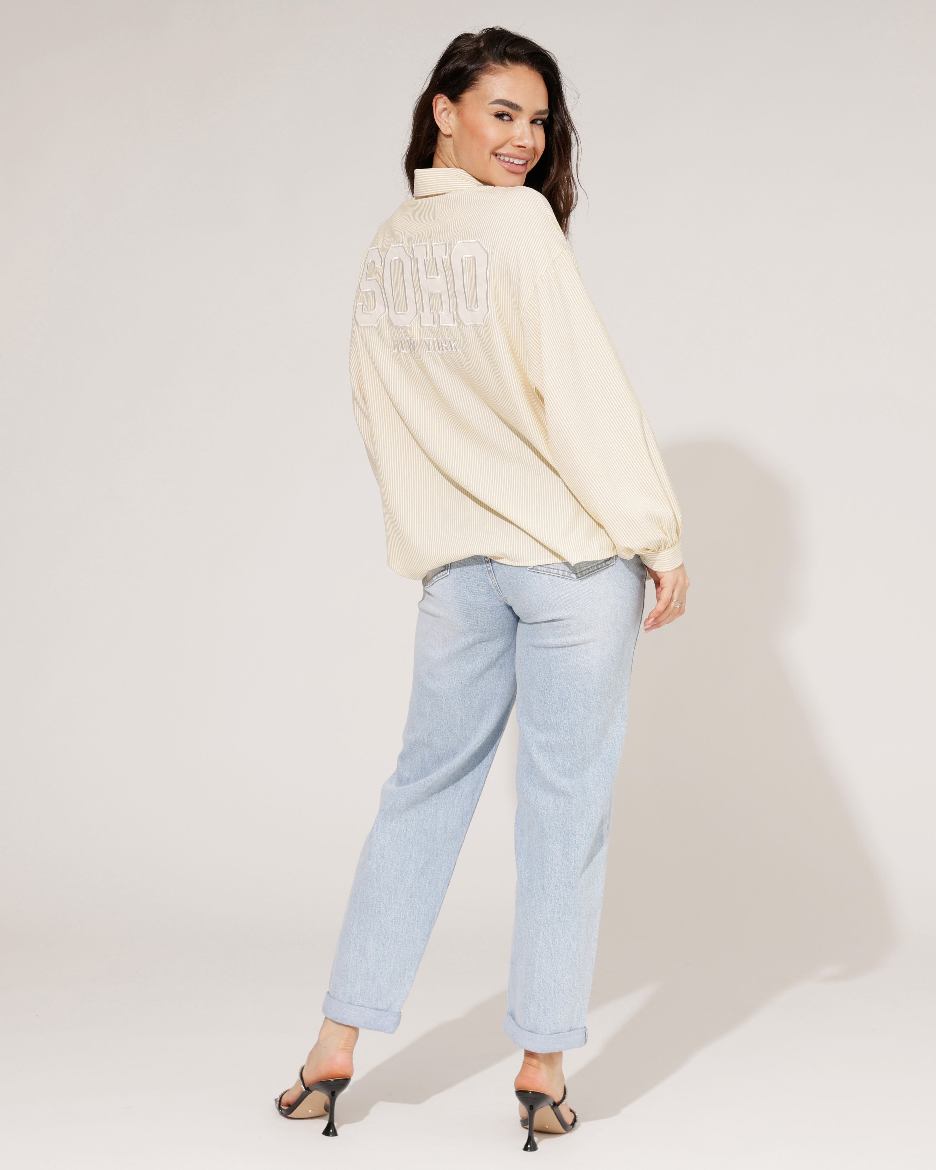 Queen Hearts | Mom jeans Nancey-2 Lichtblauw