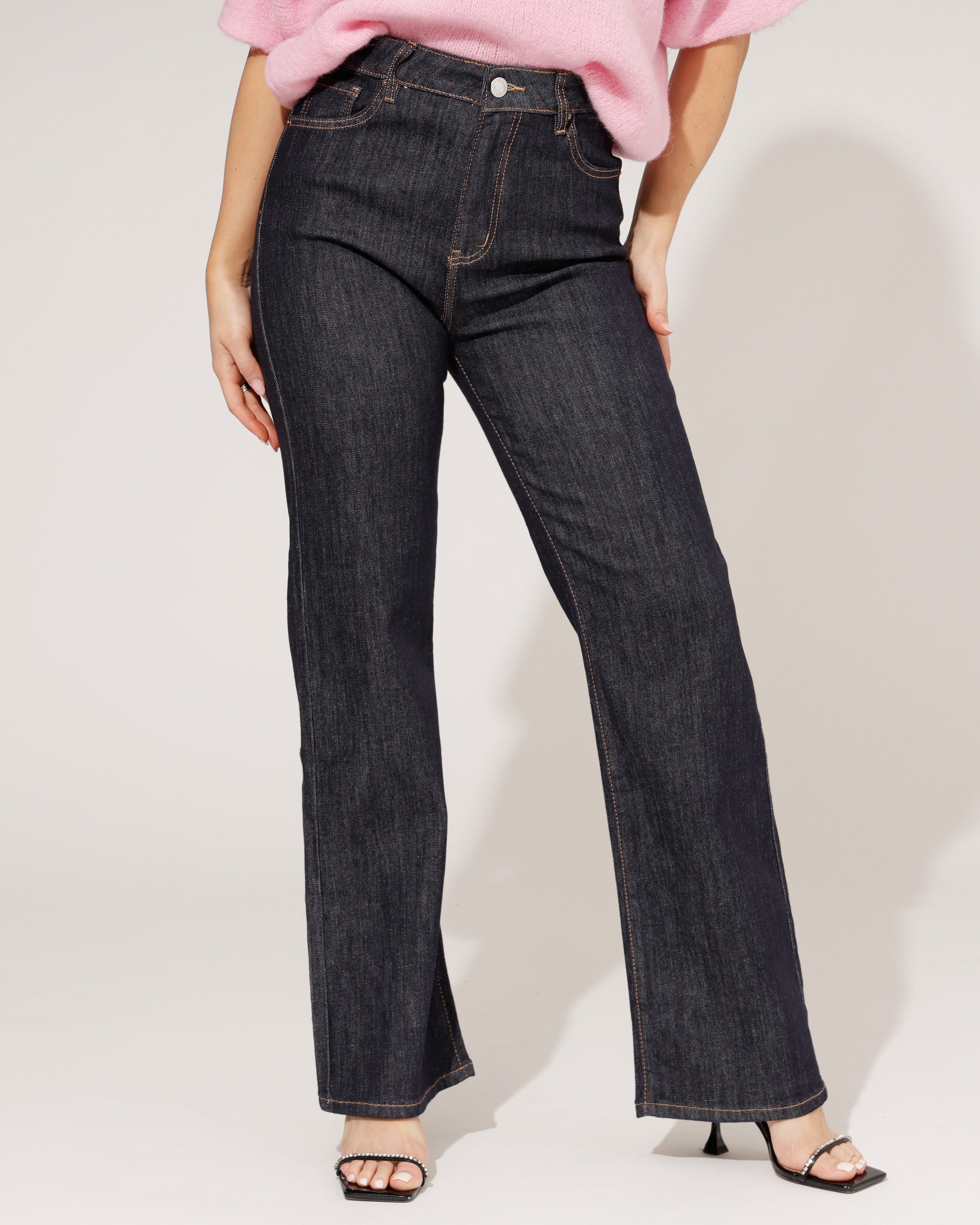 Norfy | Wide leg jeans Zoe Donkerblauw