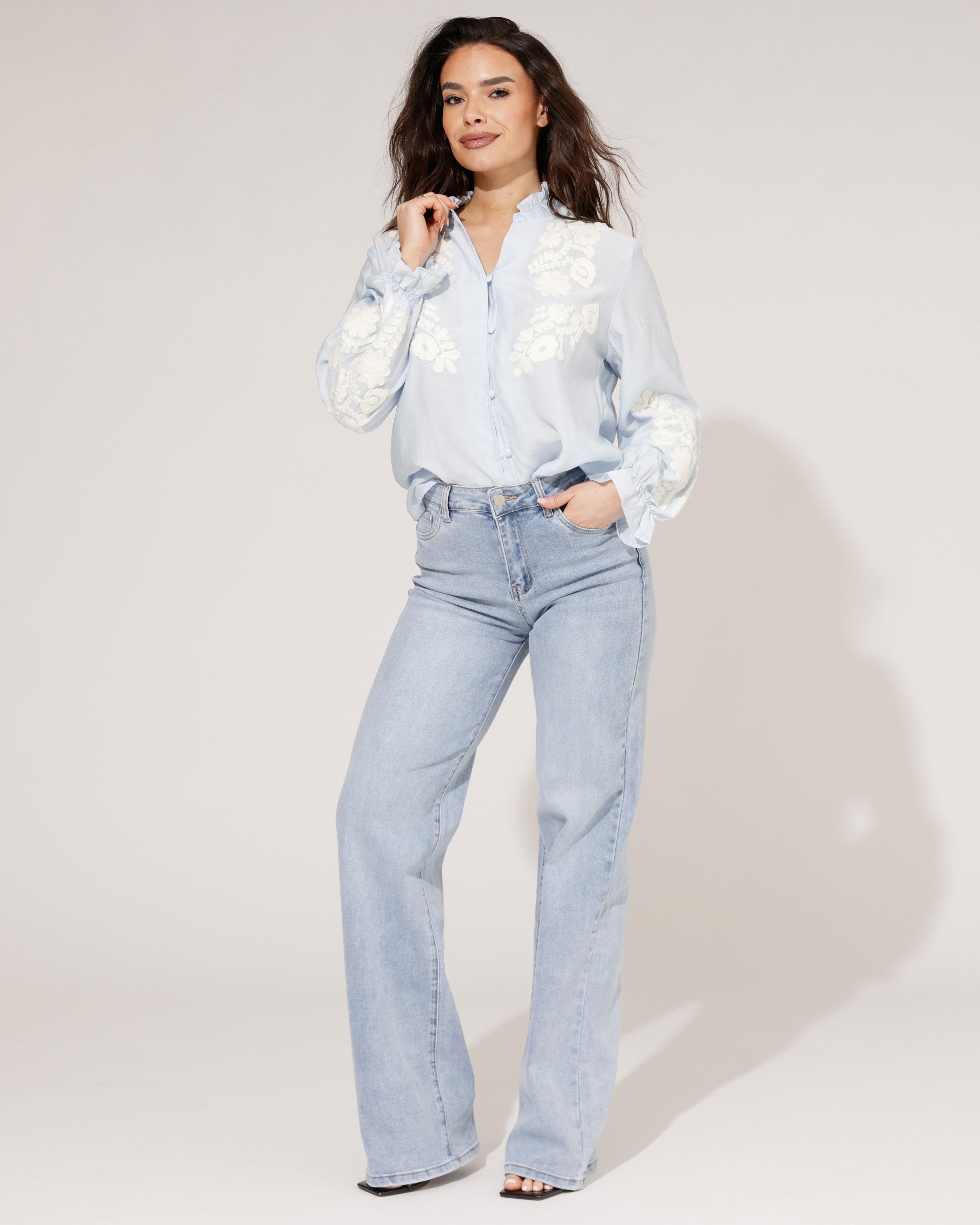 Blouse Milena Lichtblauw