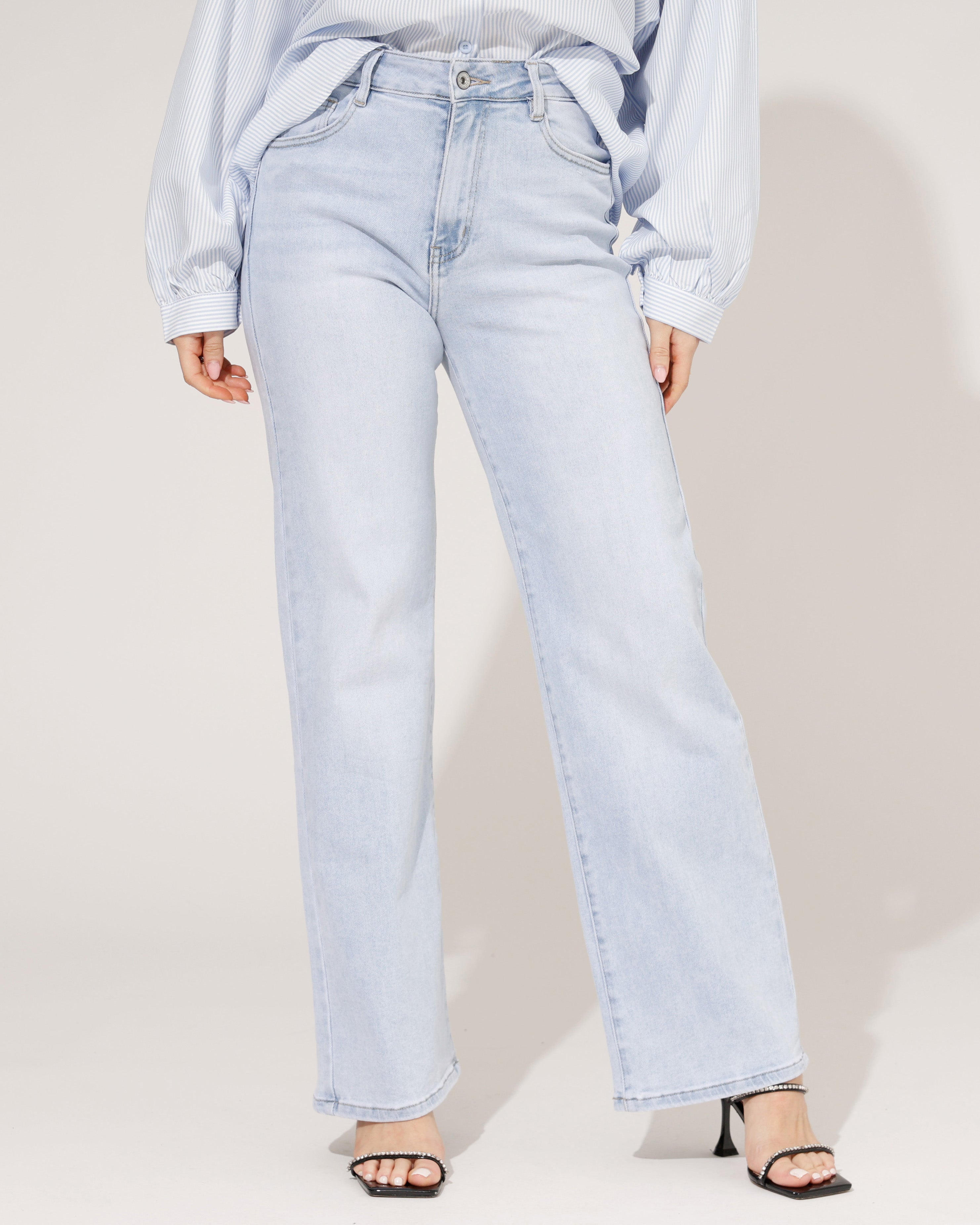 Hello Miss | Wide leg jeans Hilly-7 Blauw