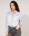 Gestreepte blouse met kant Revi Blauw