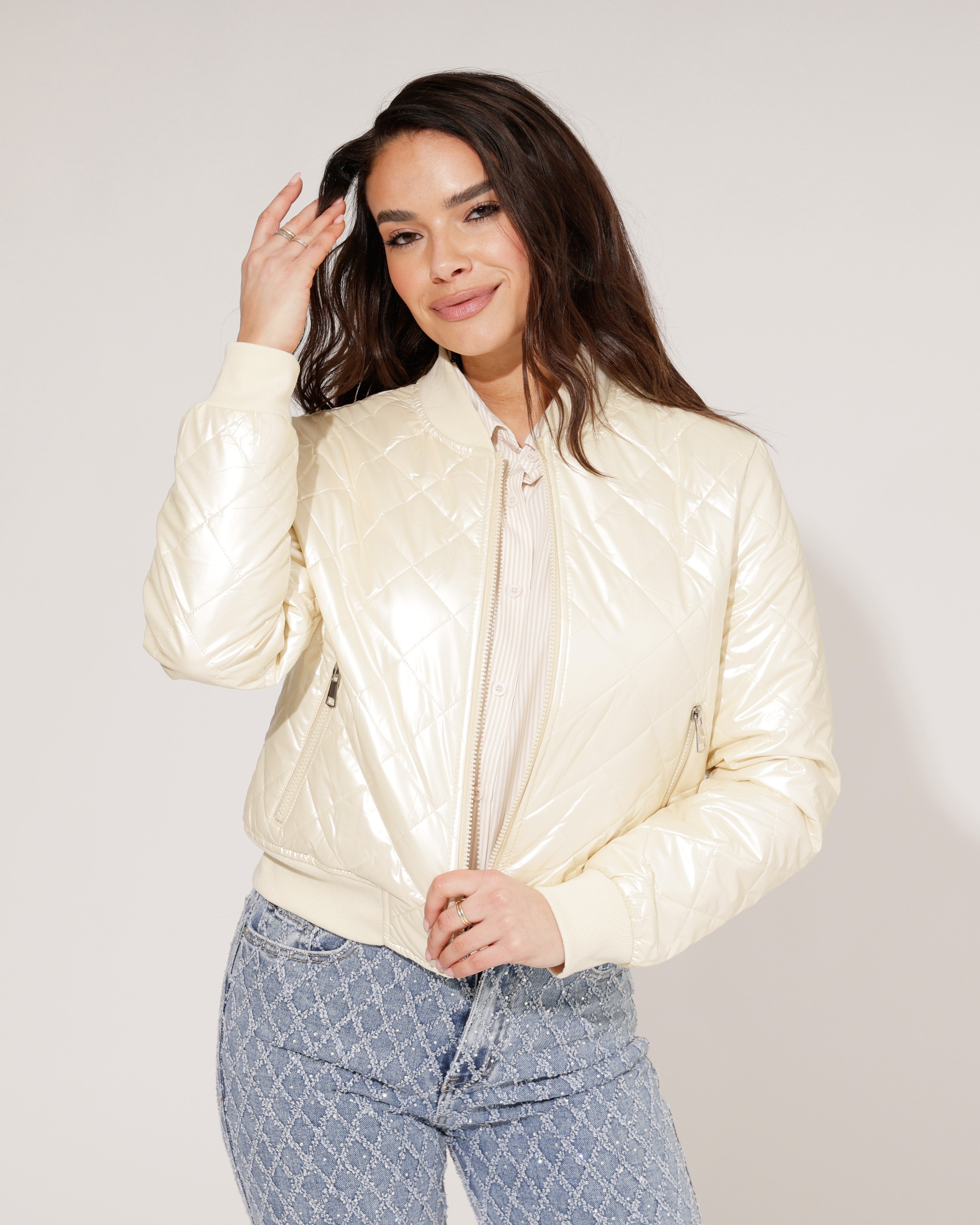 Bomberjacket Kyara Beige