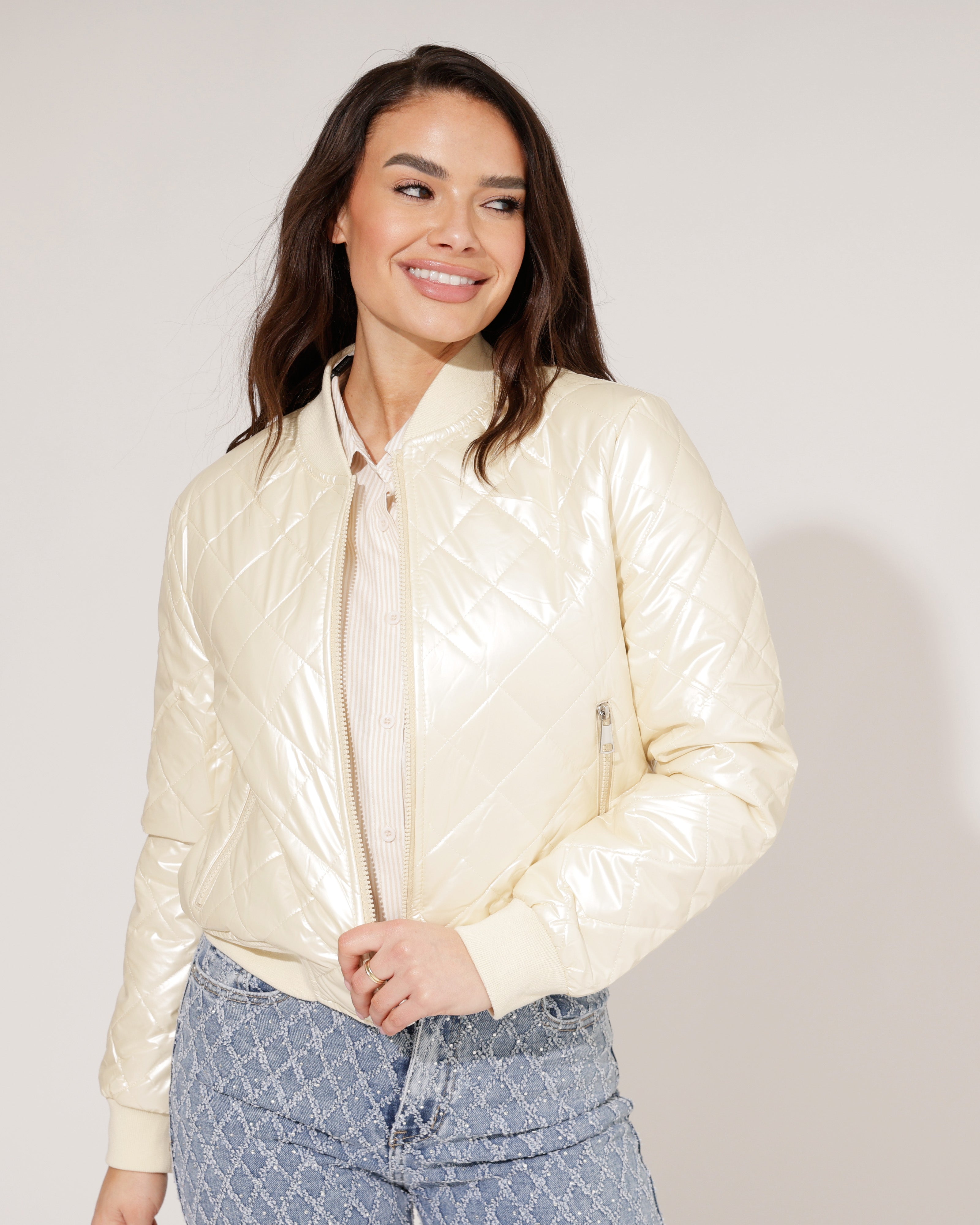 Bomberjacket Kyara Beige