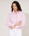 Gestreepte blouse met stras Tracey Roze