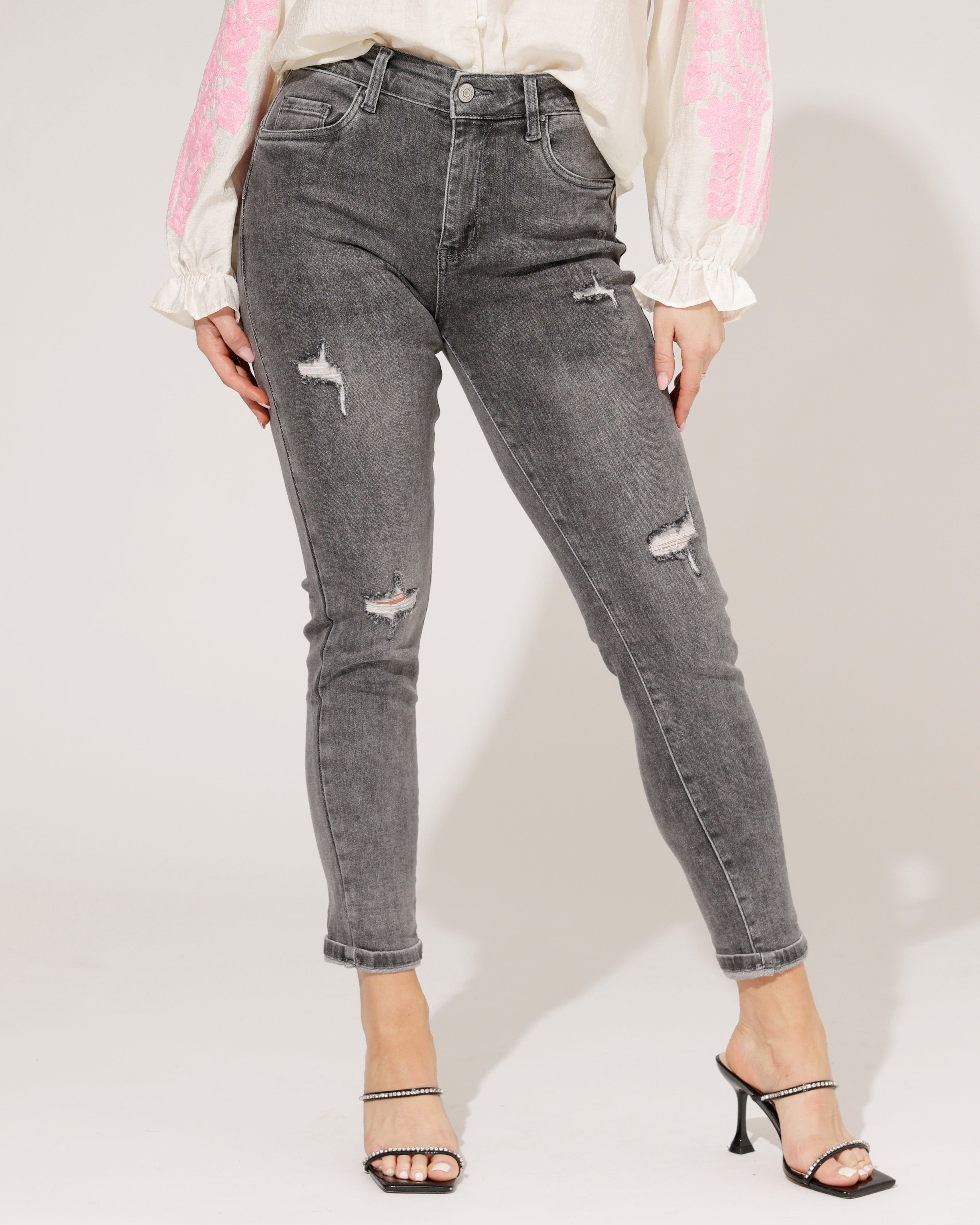 Redseventy | Skinny jeans Wendy-11 Grijs