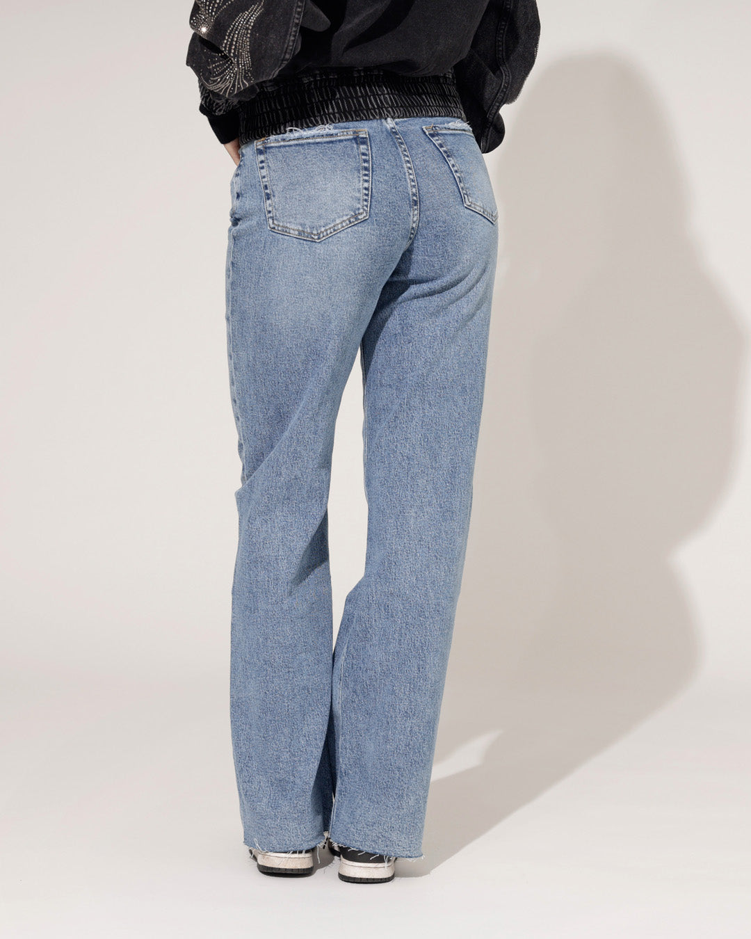 Queen Hearts | Wide leg jeans Nina-9 Donkerblauw