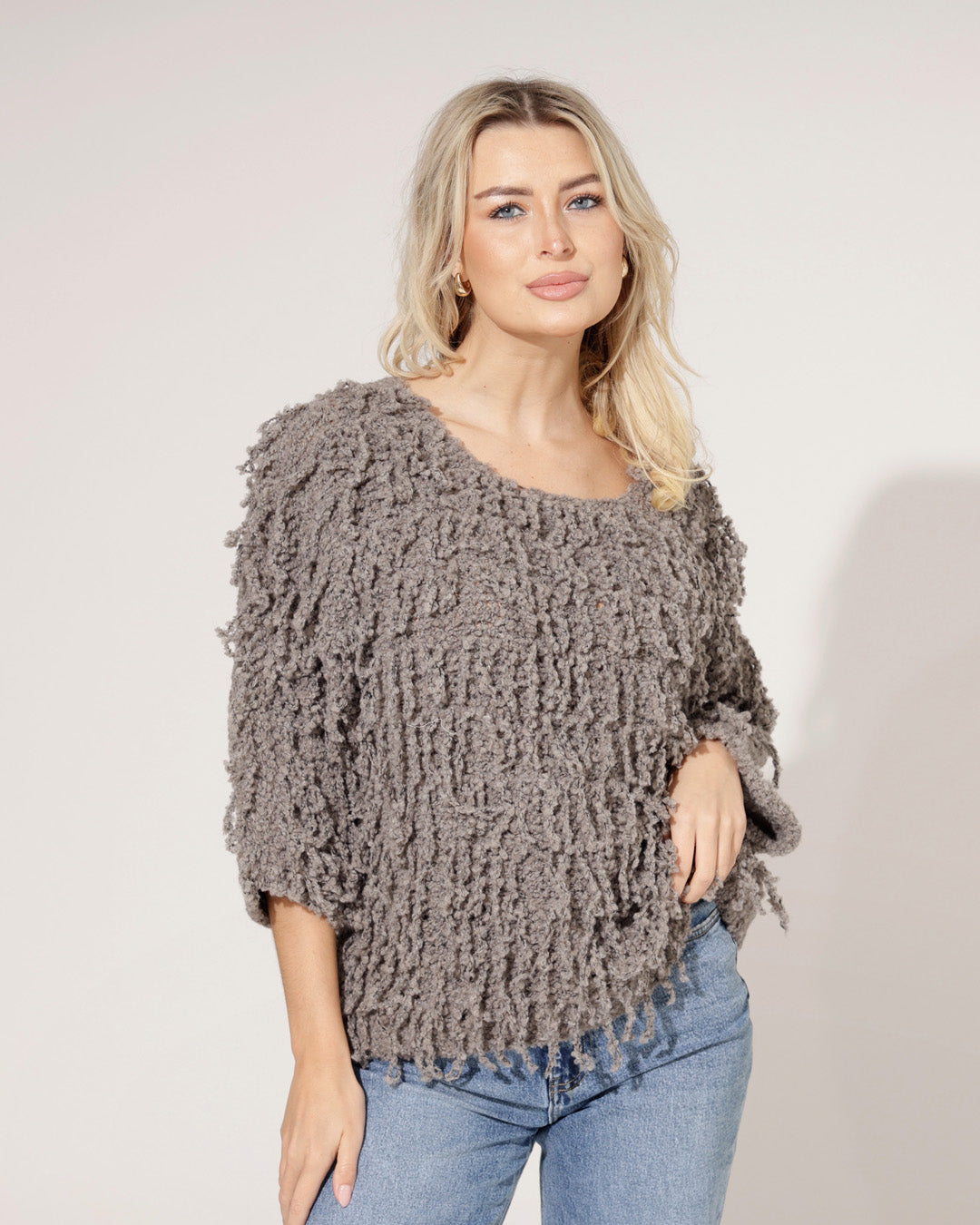 Boucle trui Gigi Taupe