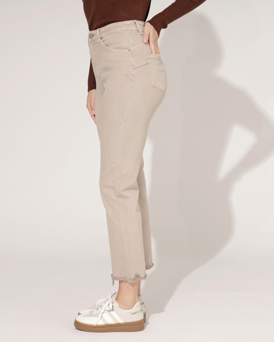 Redseventy | Straight jeans Gina-5 Taupe