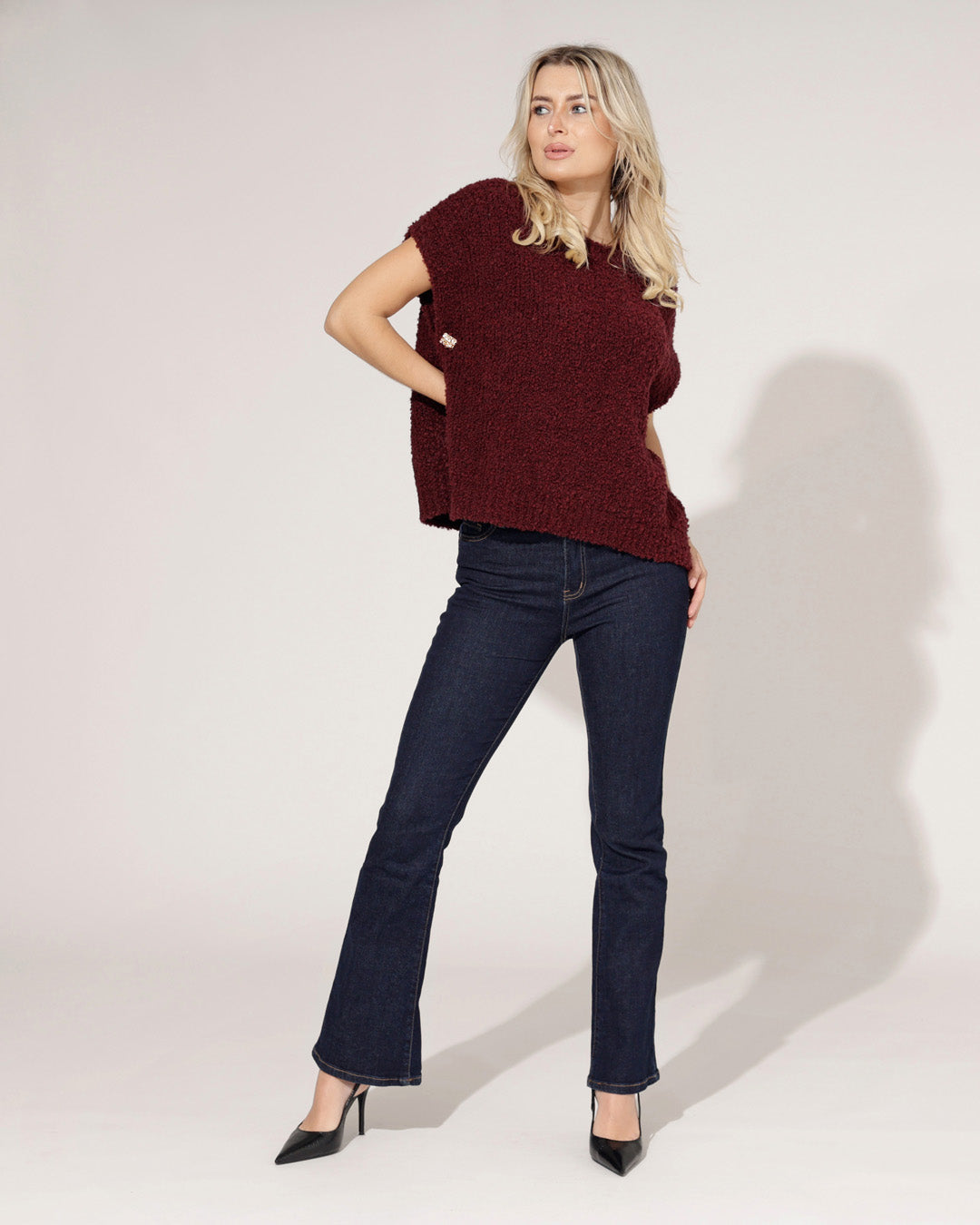 Boucle trui Tisha Bordeaux