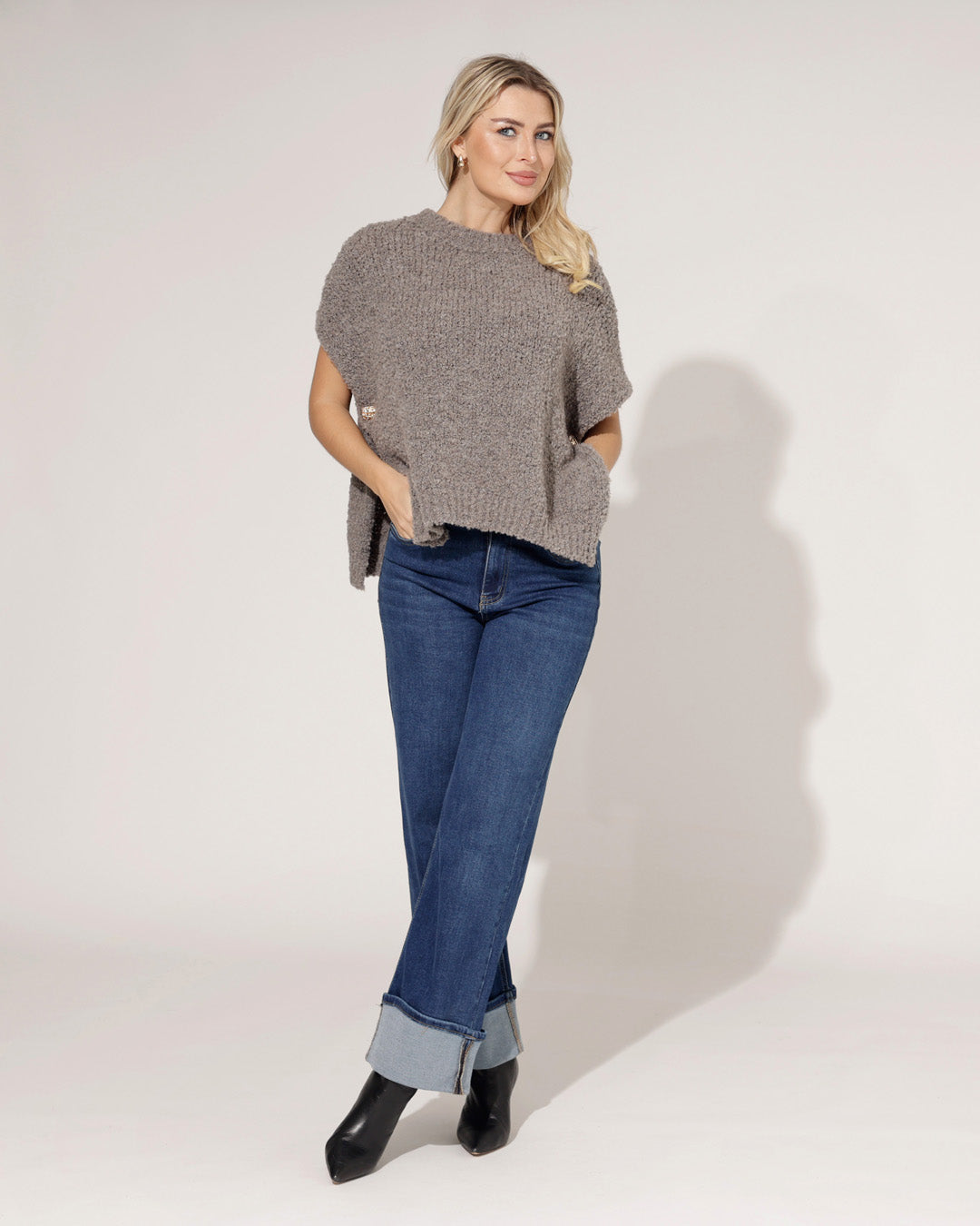 Boucle trui Tisha Taupe