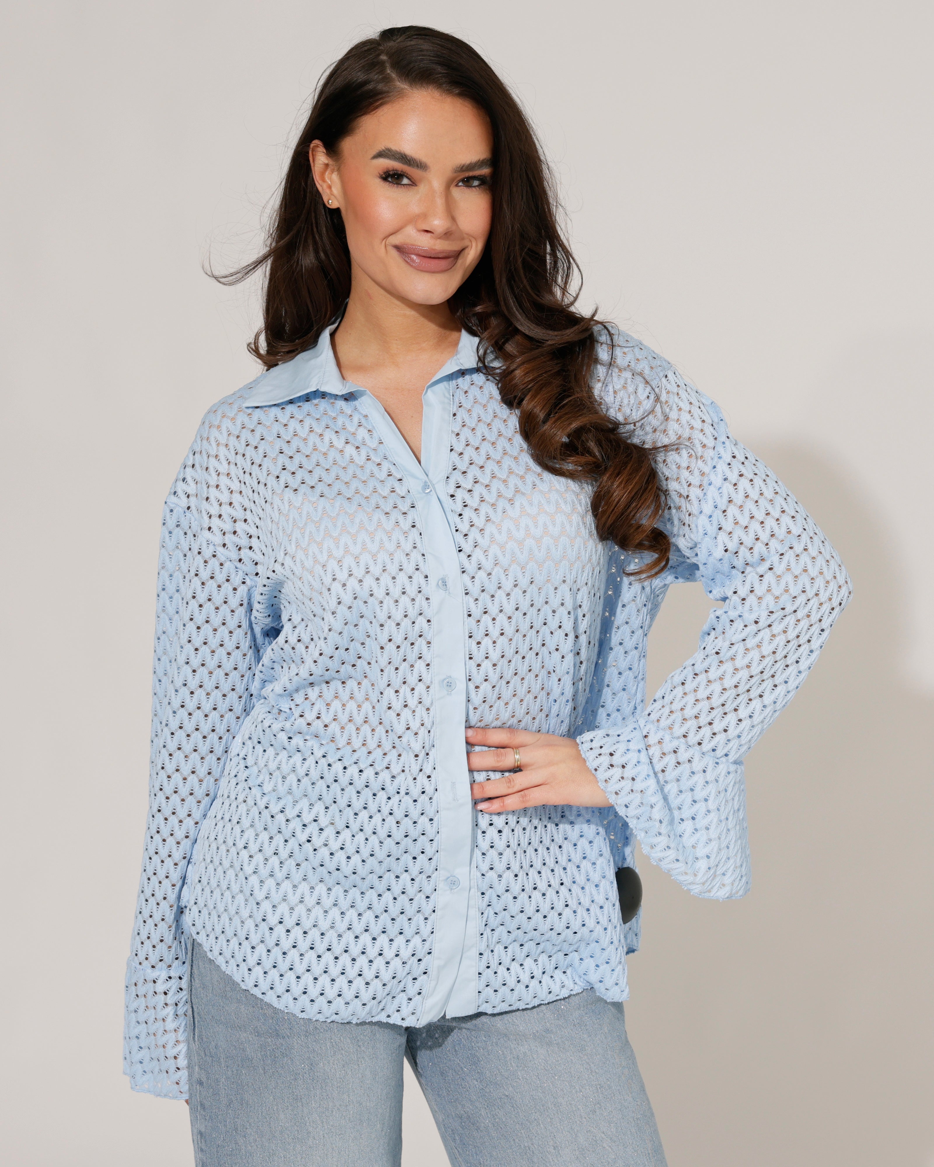 Blouse Roween Lichtblauw