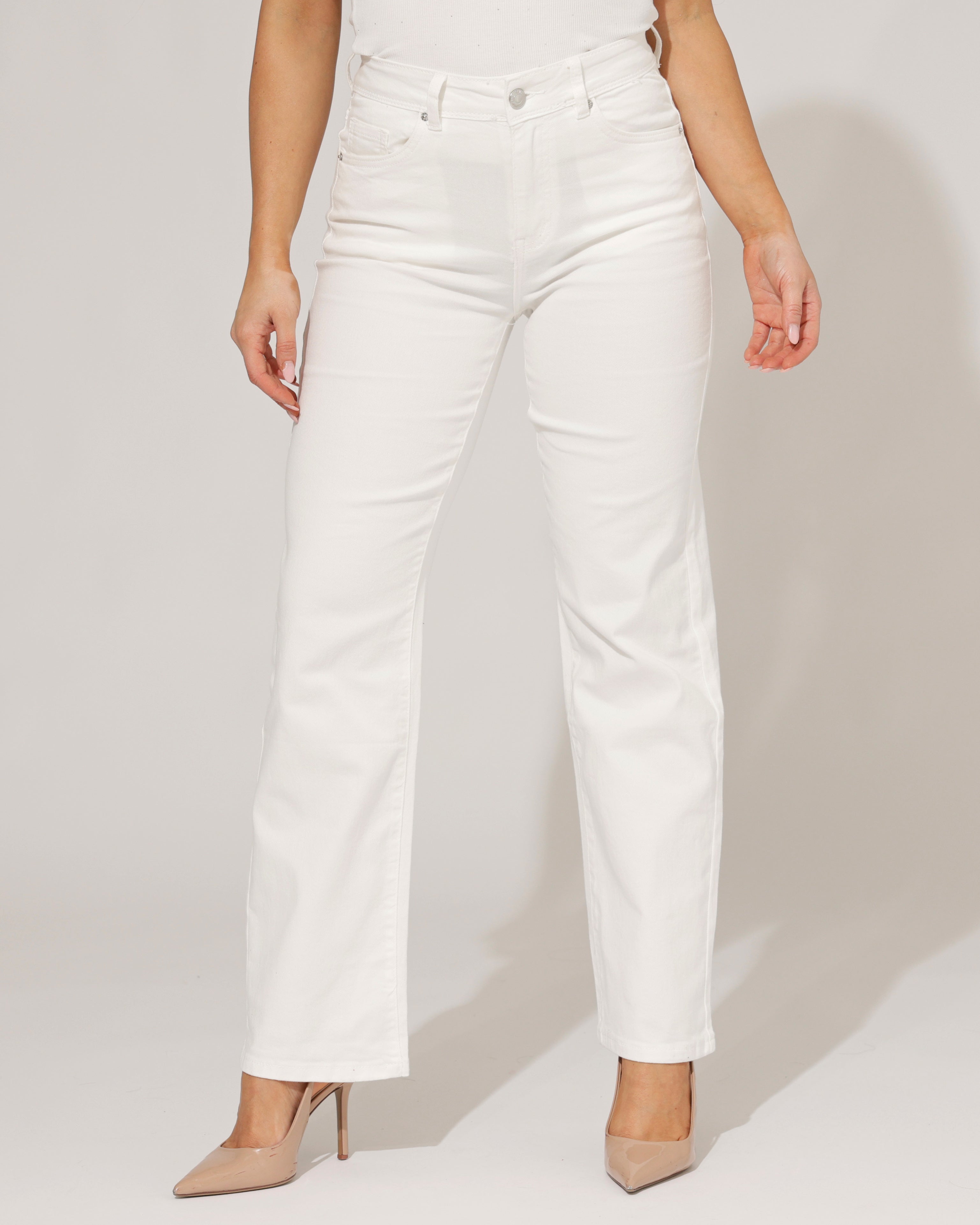 Norfy | Straight jeans Tina-2 Wit