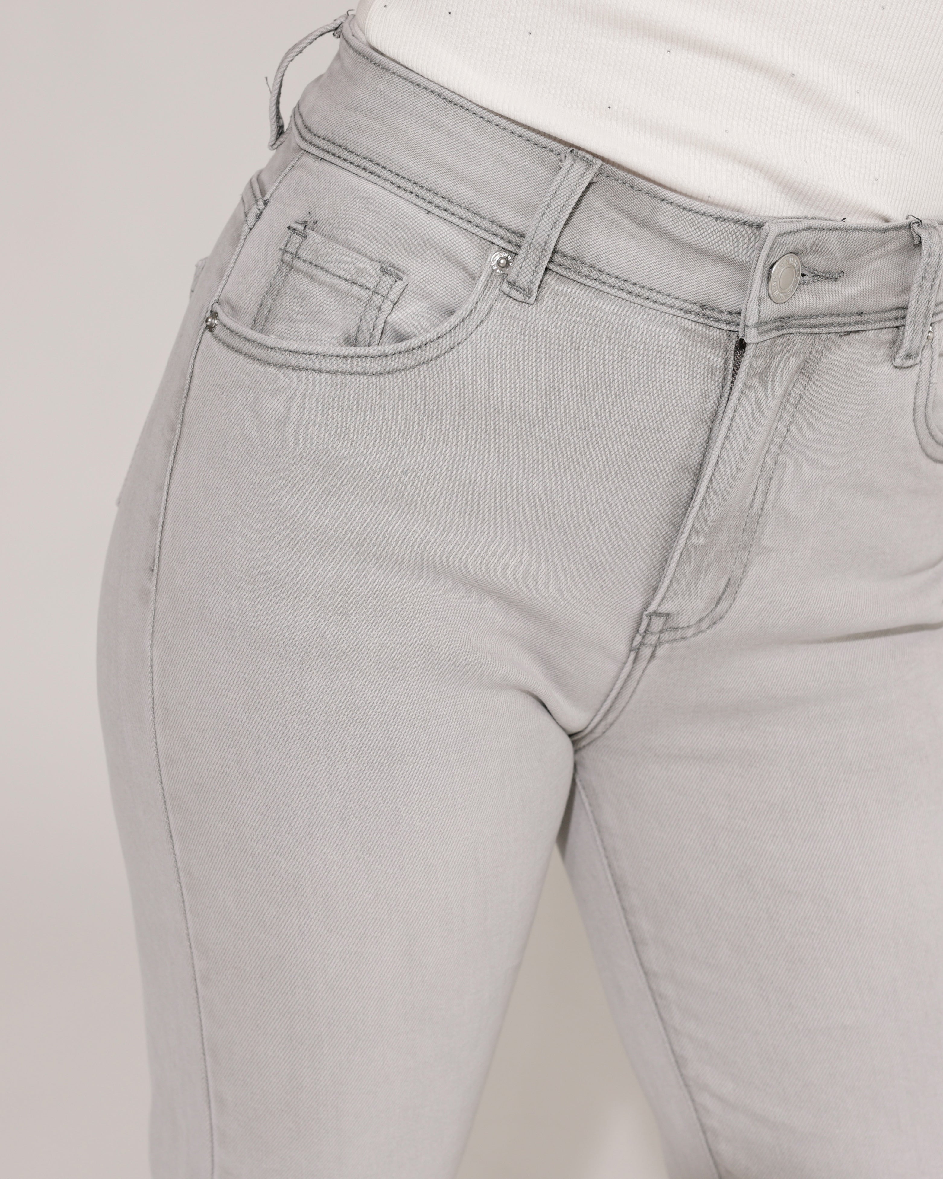 Norfy | Straight jeans Selena-1 Grijs