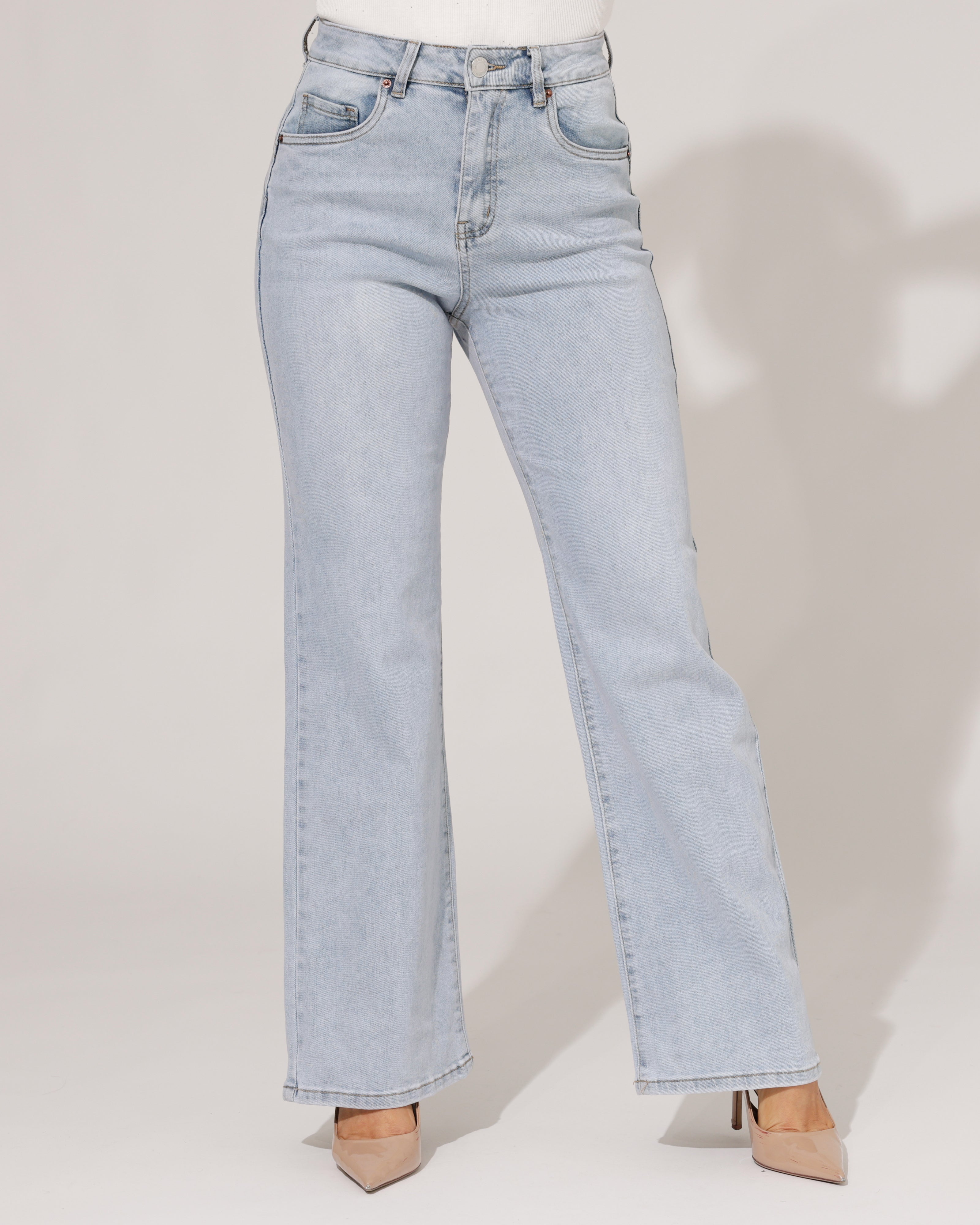 Norfy | Wide leg jeans Tracey-1 Blauw