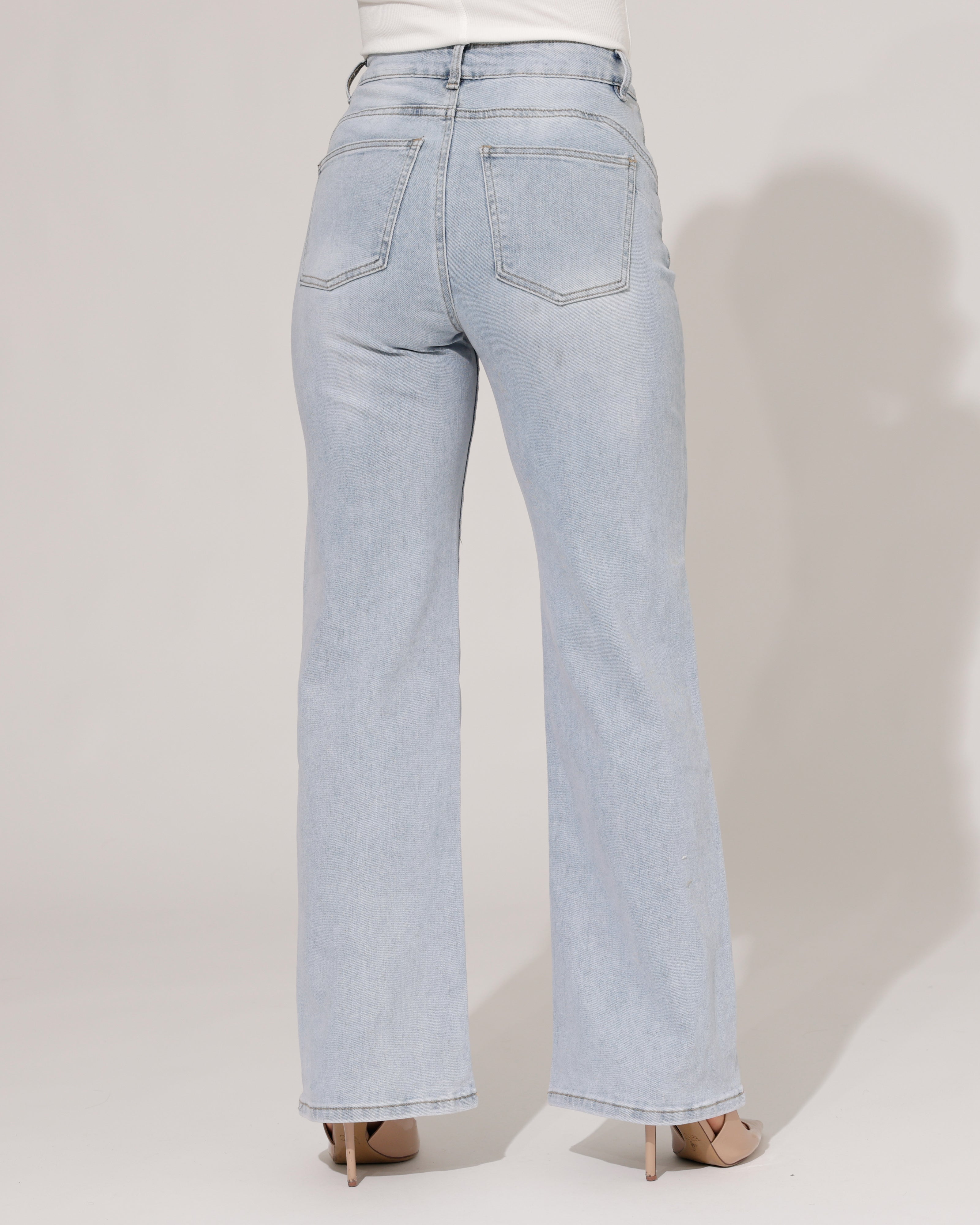 Norfy | Wide leg jeans Tracey-1 Blauw