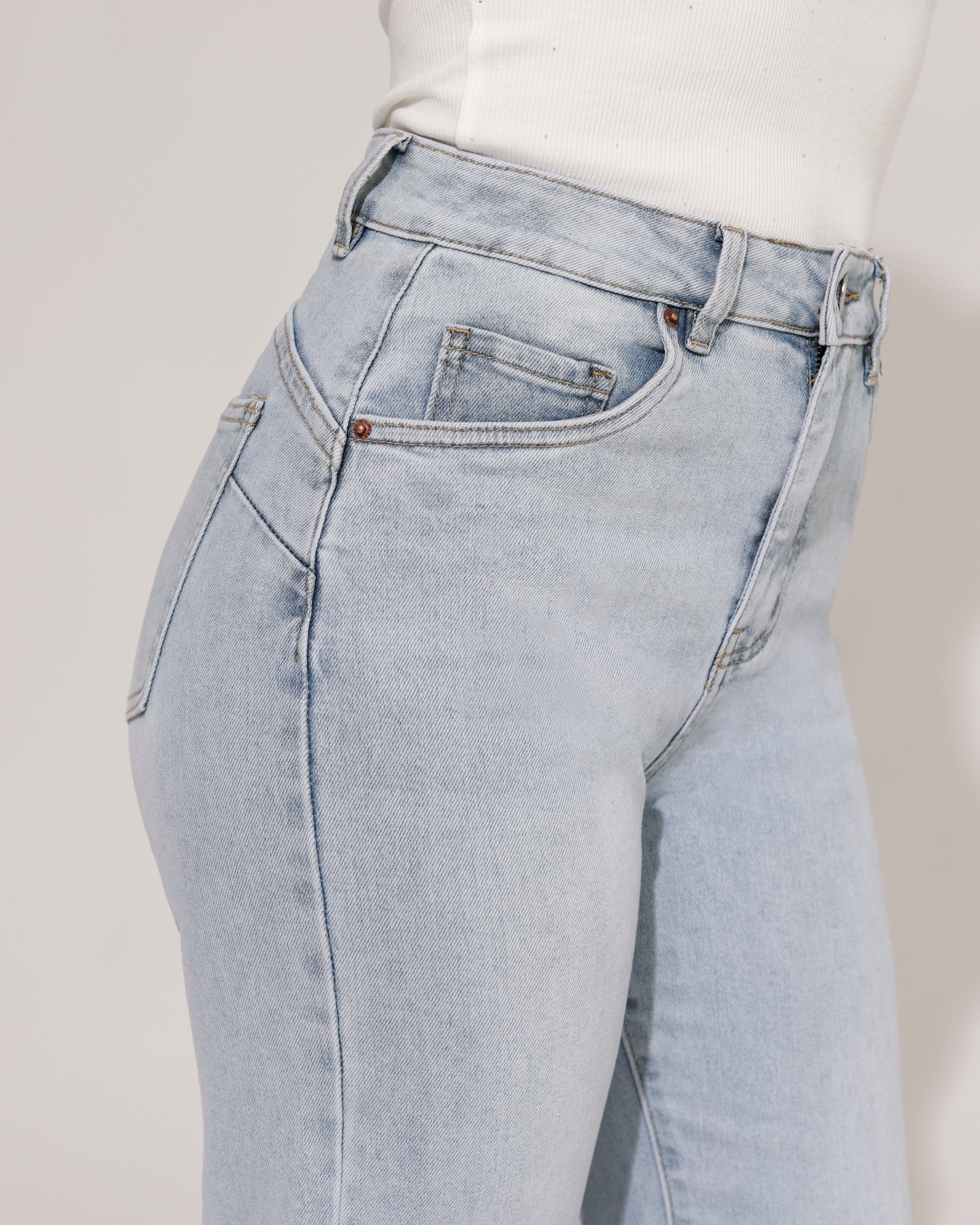 Norfy | Wide leg jeans Tracey-1 Blauw