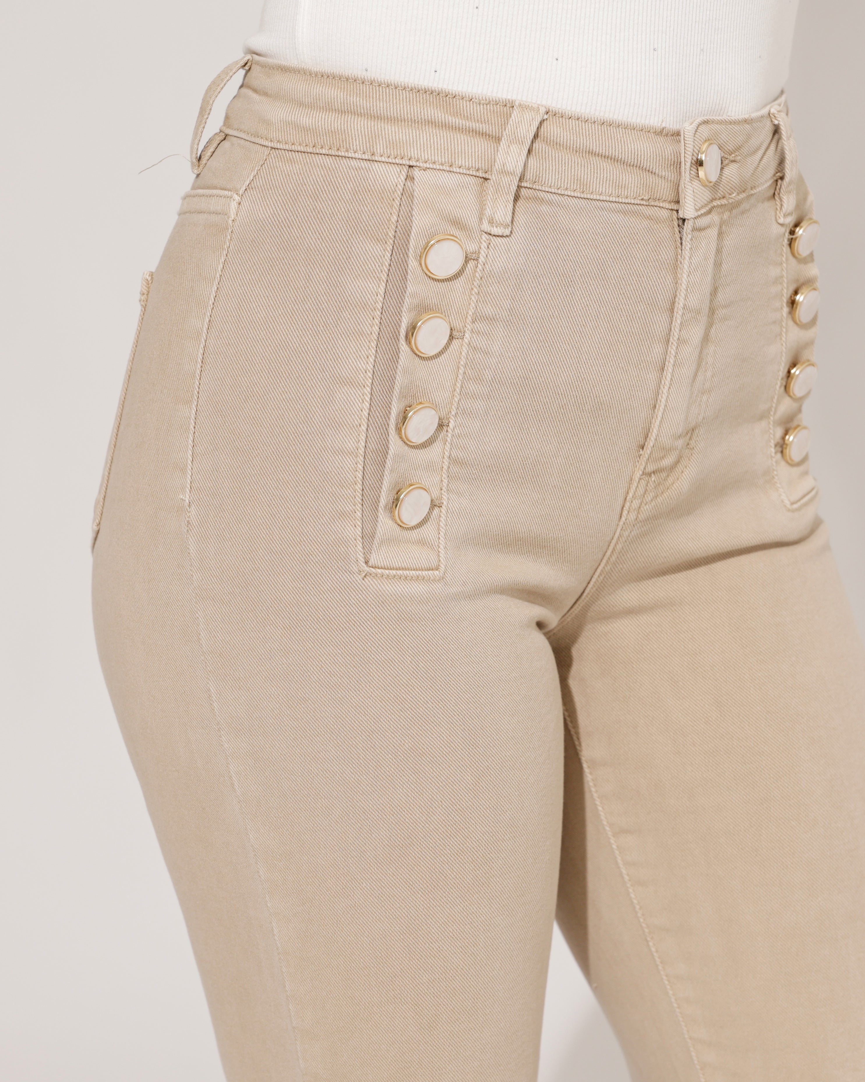 Folyrose | Wide leg jeans Coco-G Zand