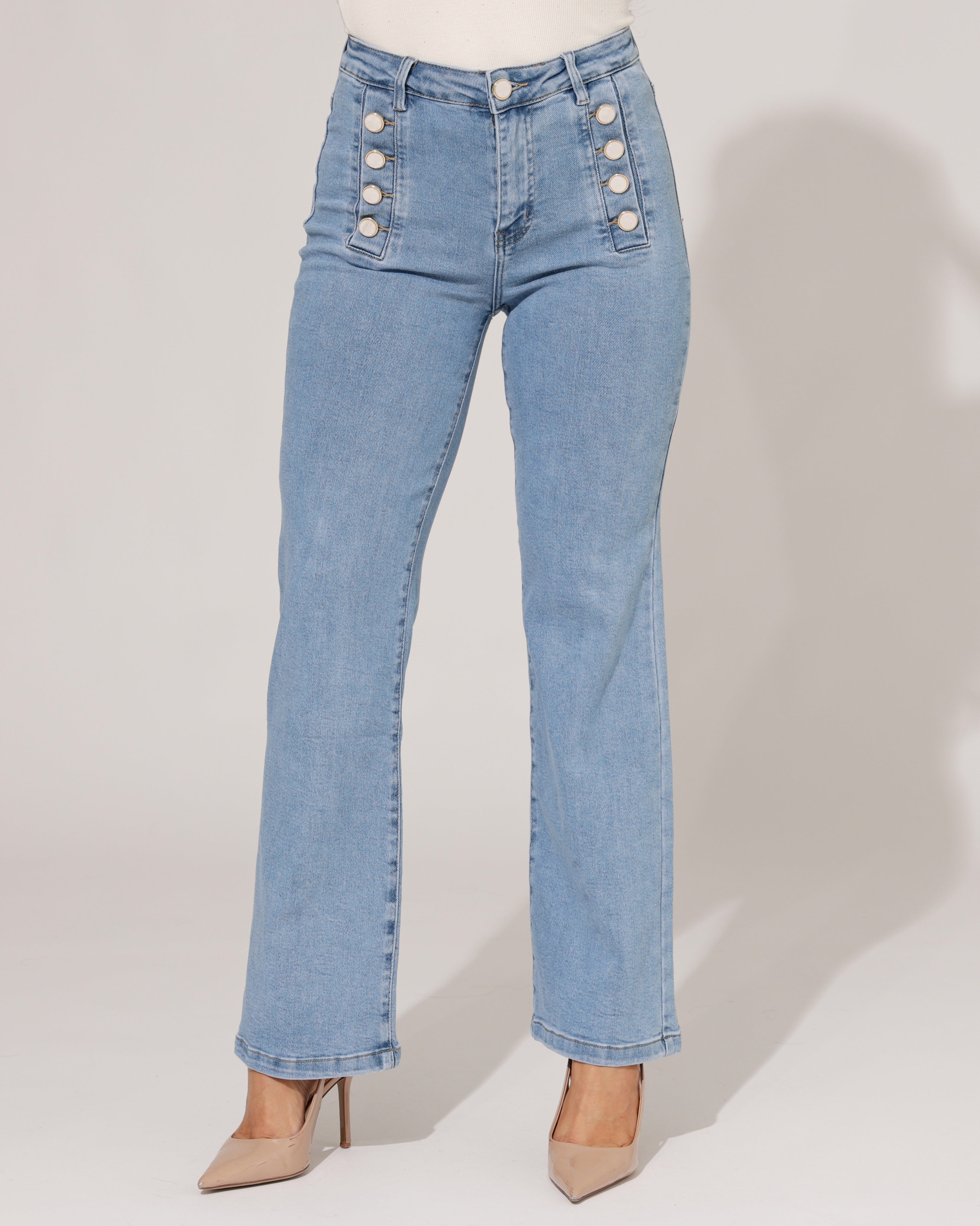 Folyrose | Wide leg jeans Coco-R Blauw