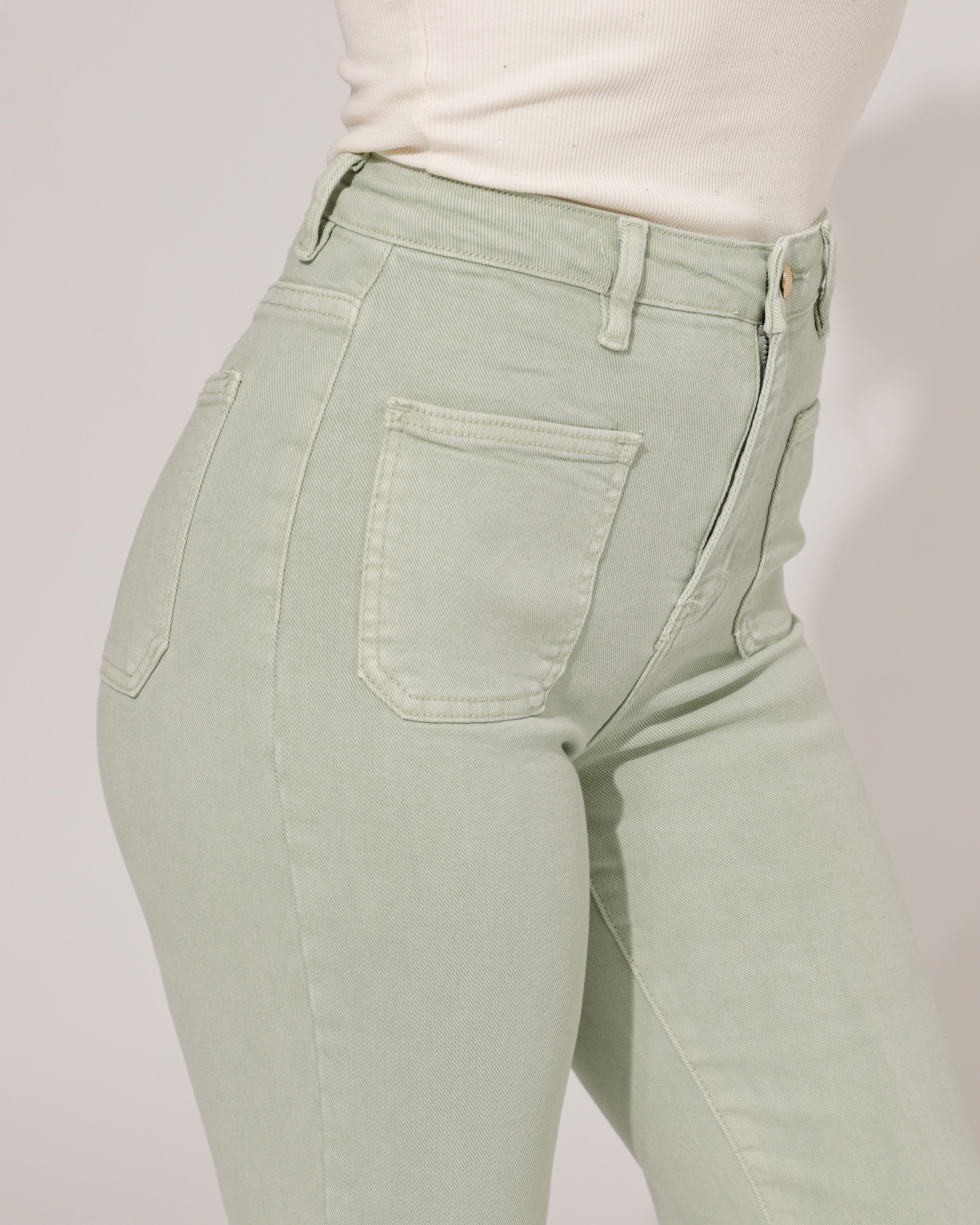 Folyrose | Wide leg jeans Jana-M2 Groen