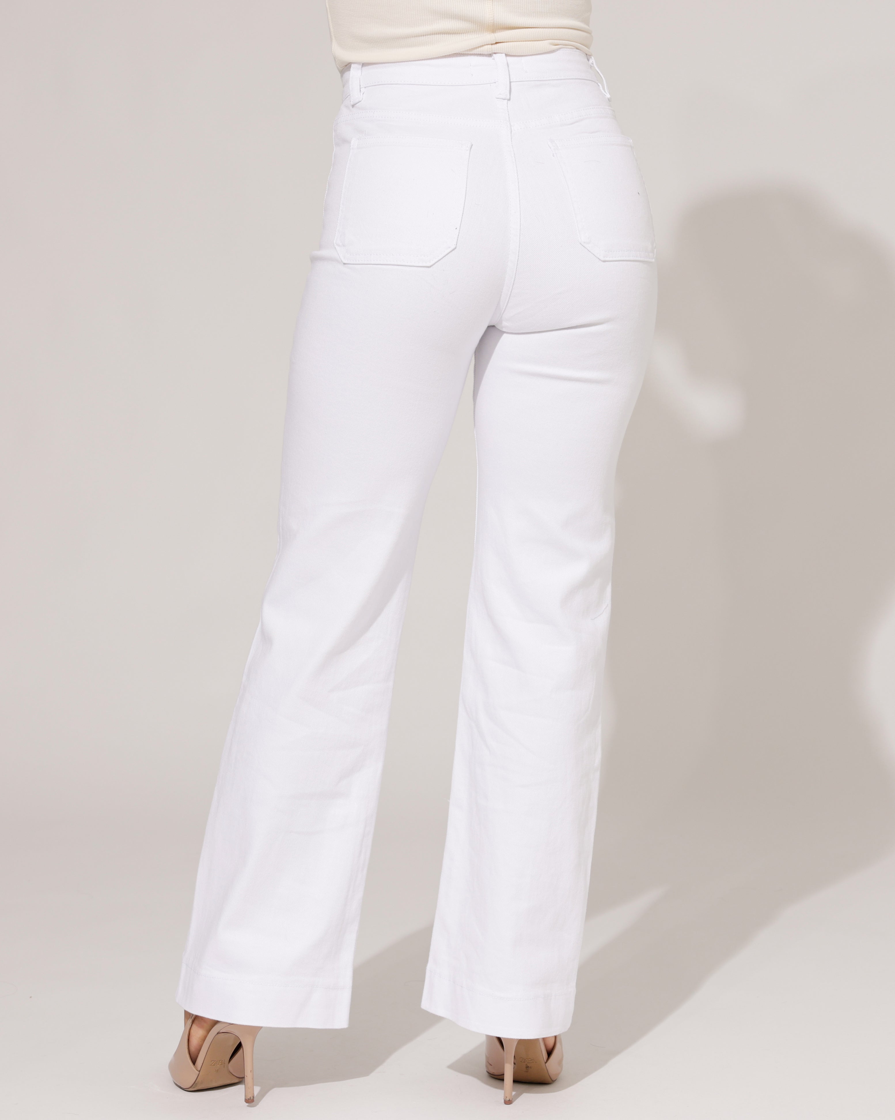 Folyrose | Wide leg jeans Jana-T Wit