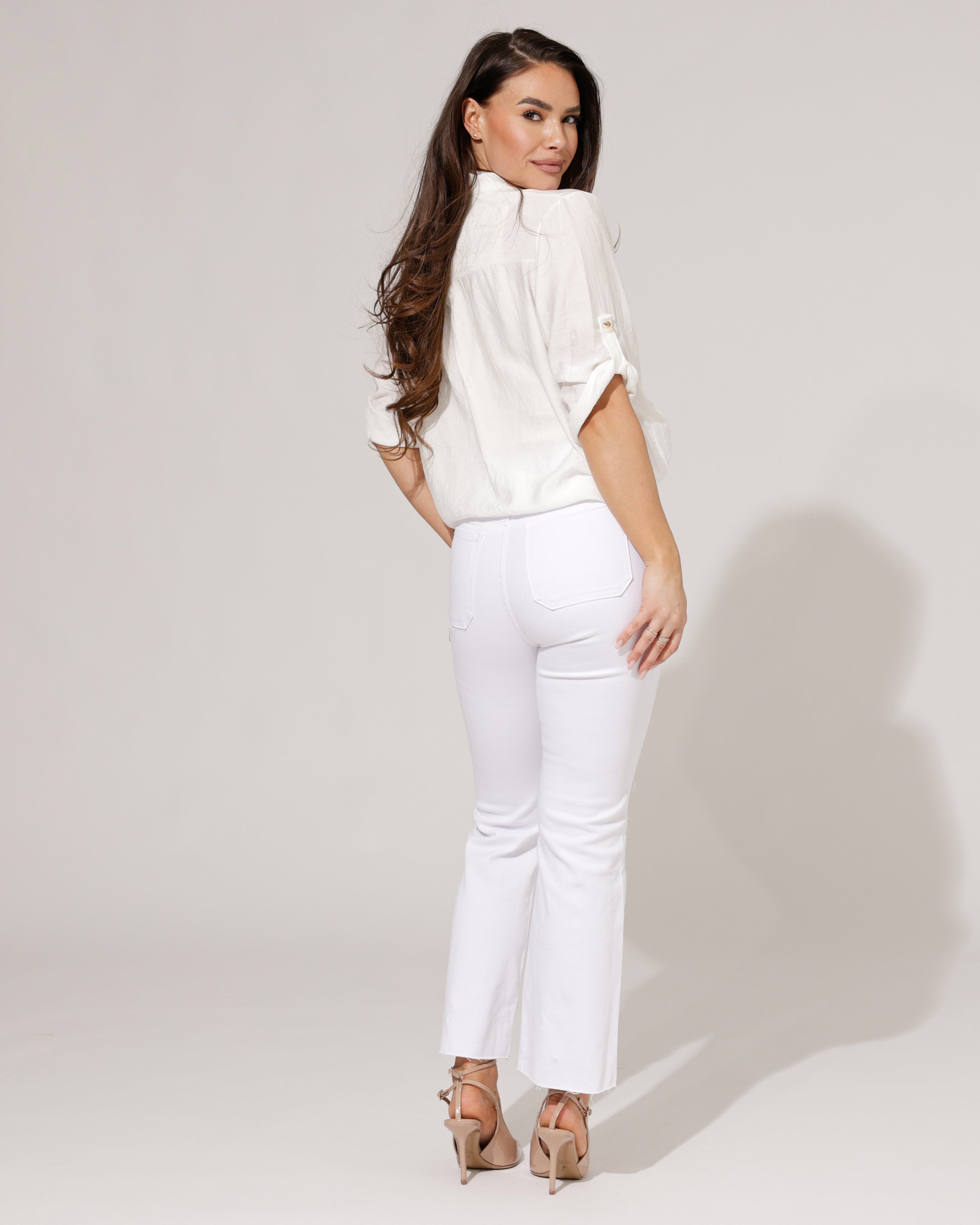 Folyrose | Wide leg jeans Mimi-B Wit