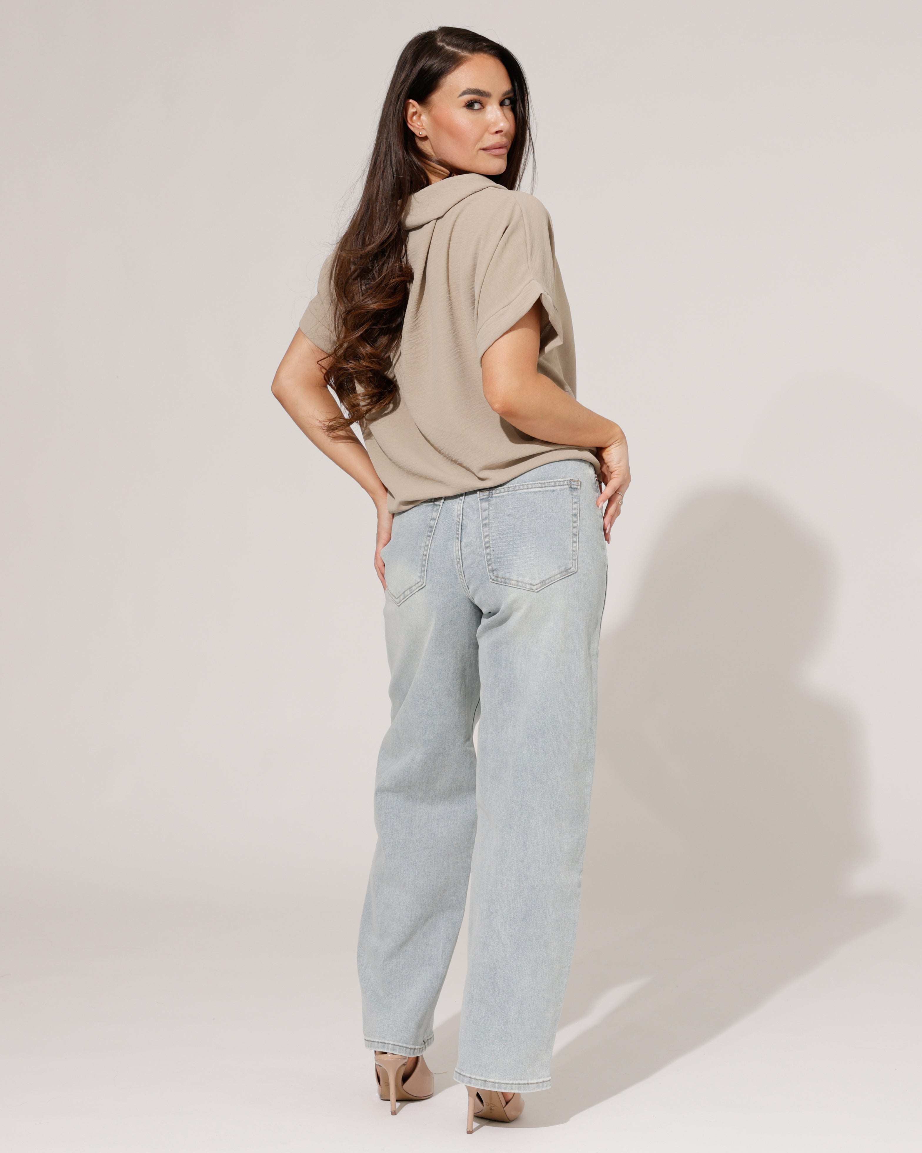 VS Miss | Barrel jeans omslag Noor Blauw