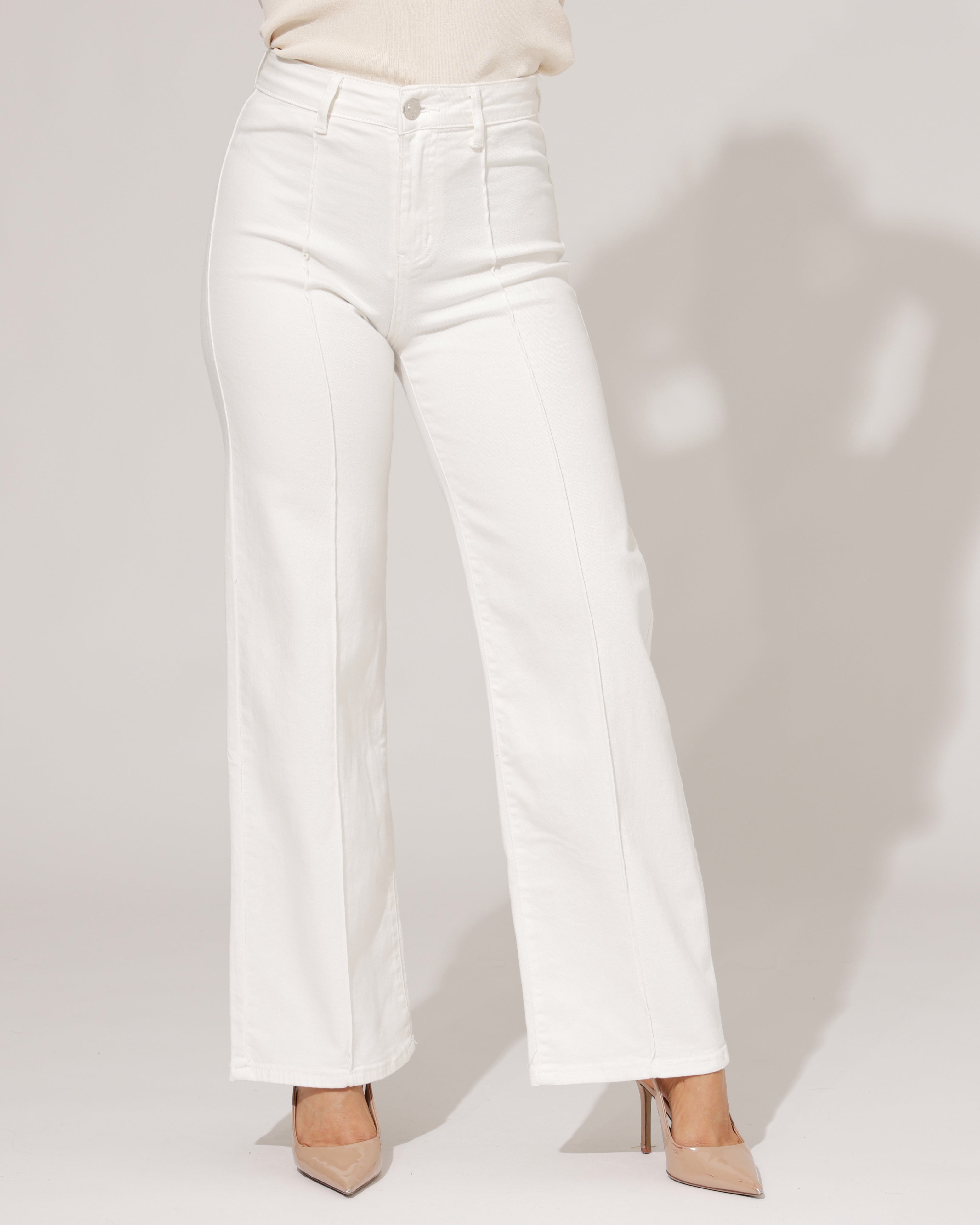 Goodies | Wide leg jeans Chantal-2 Wit