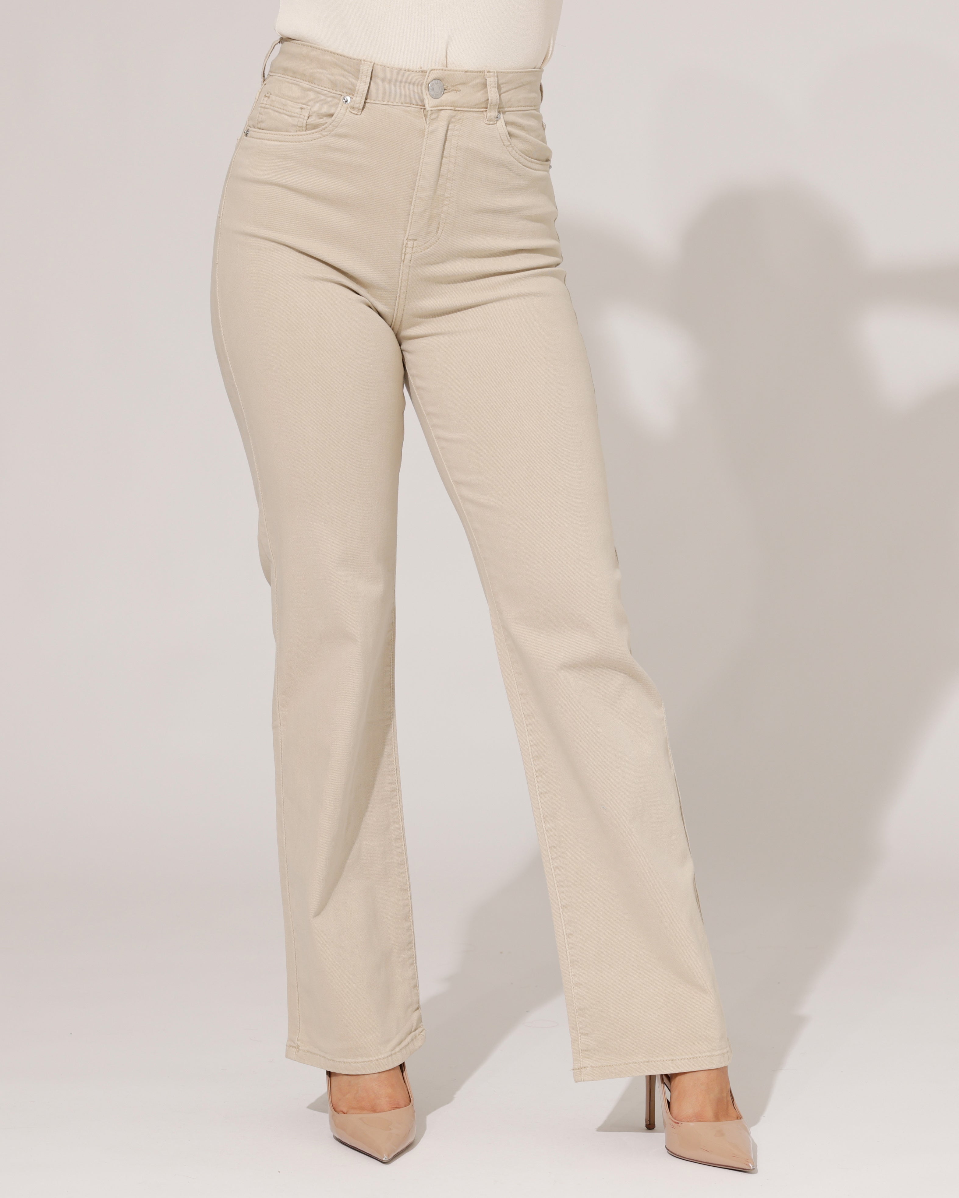 VS Miss | Wide leg jeans Lynn-10 Beige