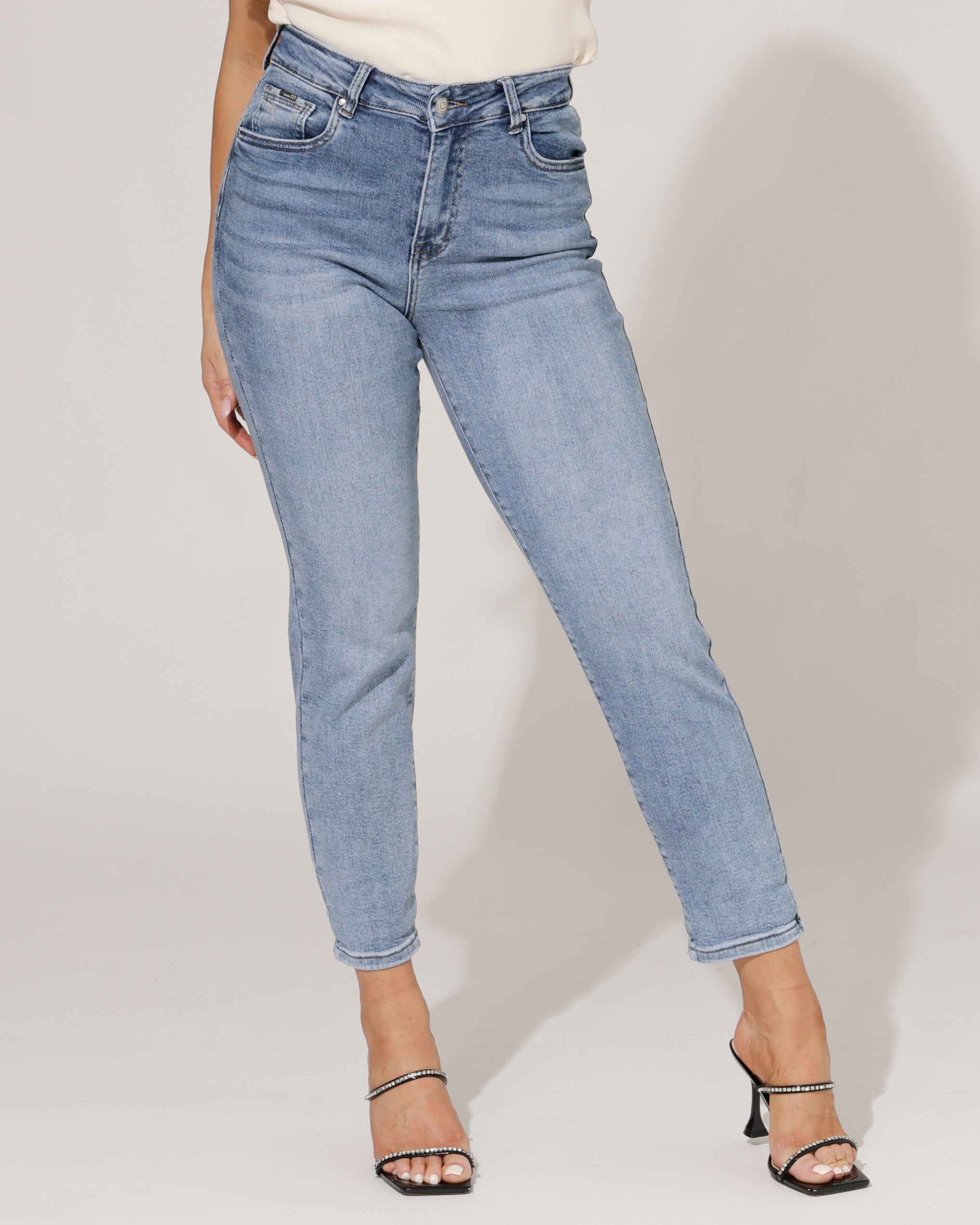 Hello Miss | Mom jeans Lela-9 Blauw