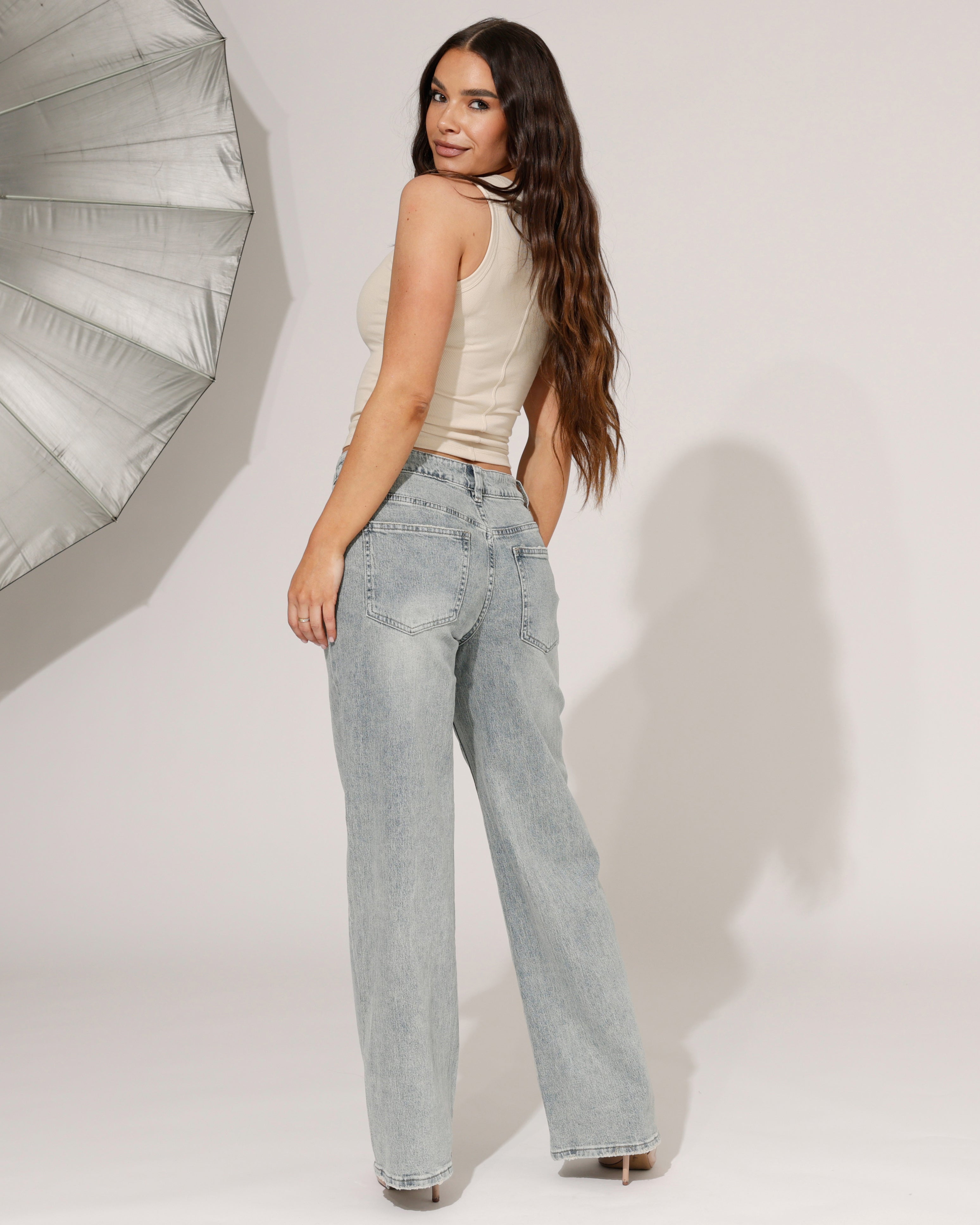 Laulia | Wide leg jeans Olivia-2 Blauw