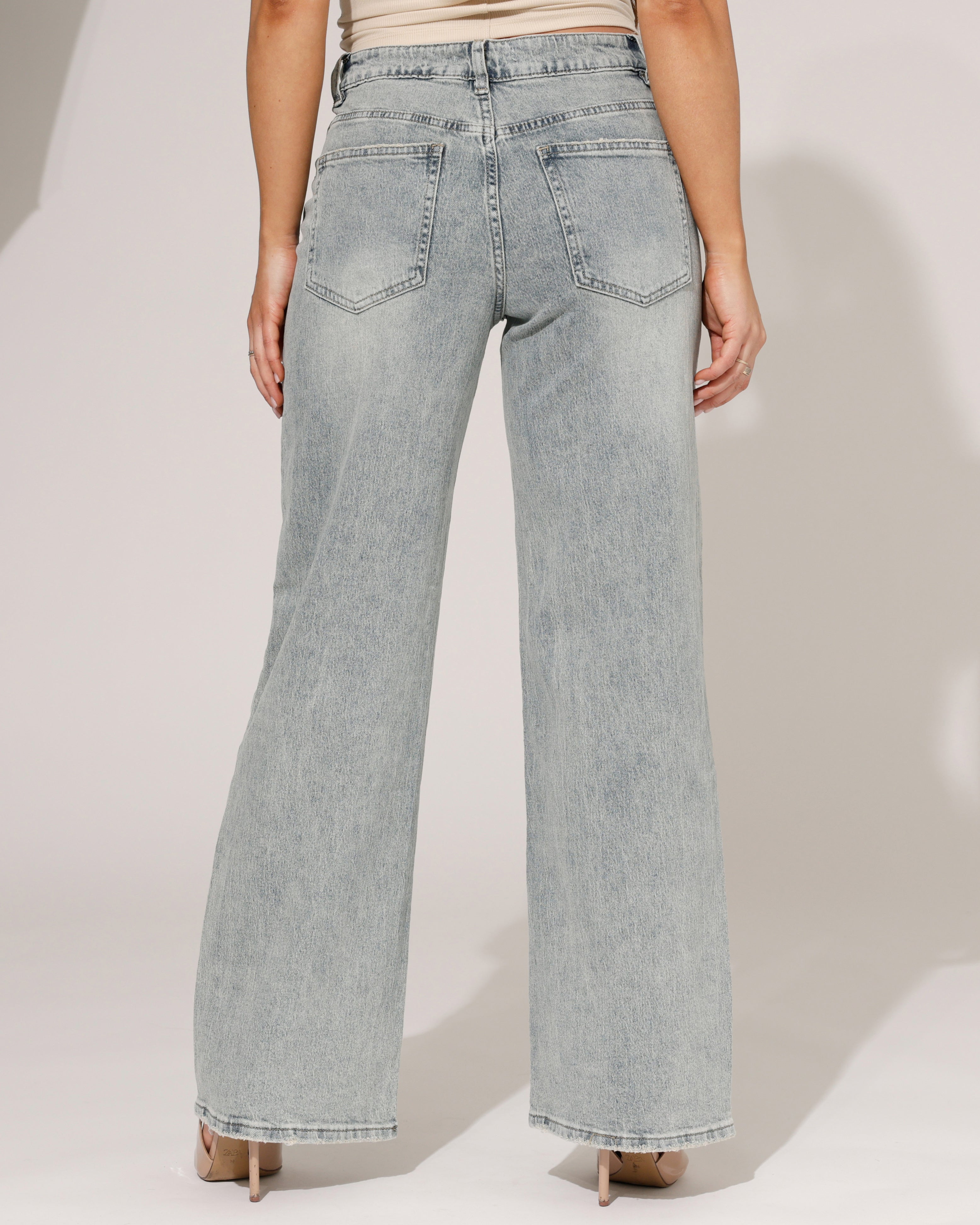Laulia | Wide leg jeans Olivia-2 Blauw