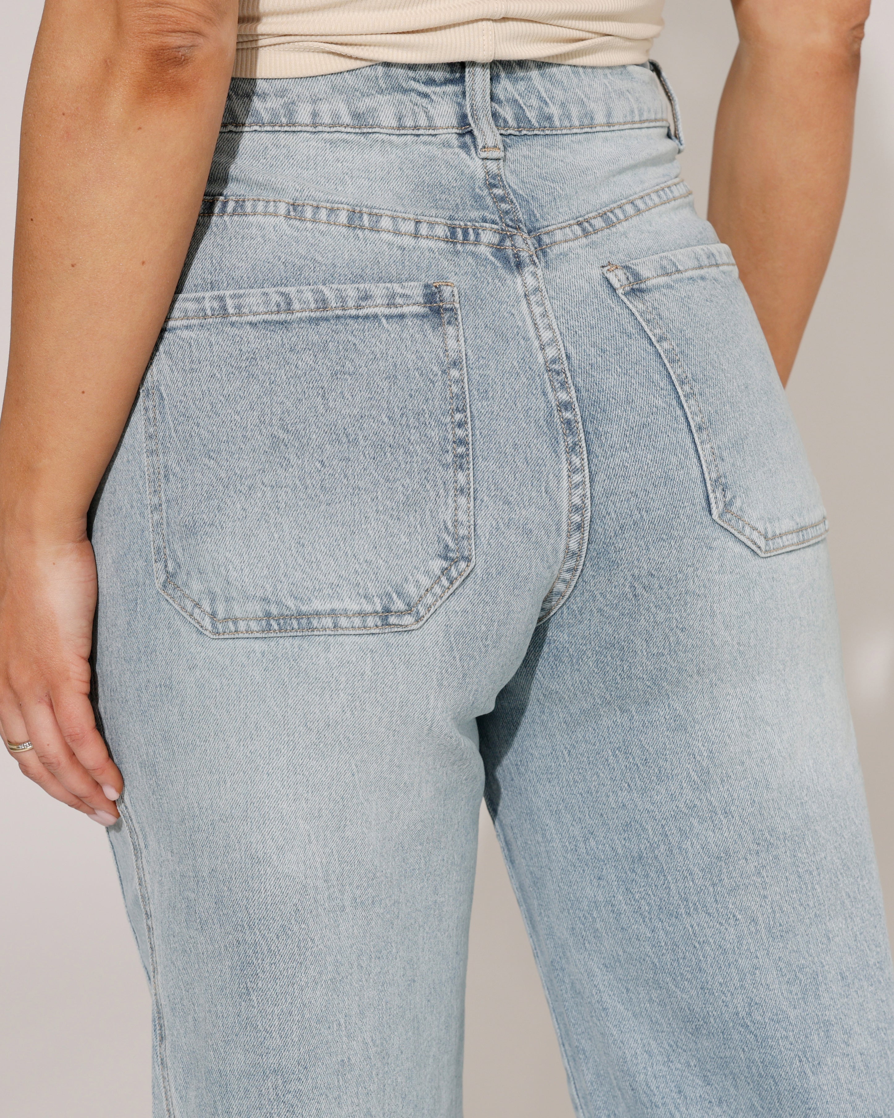 Laulia | Wide leg jeans Dalila Blauw