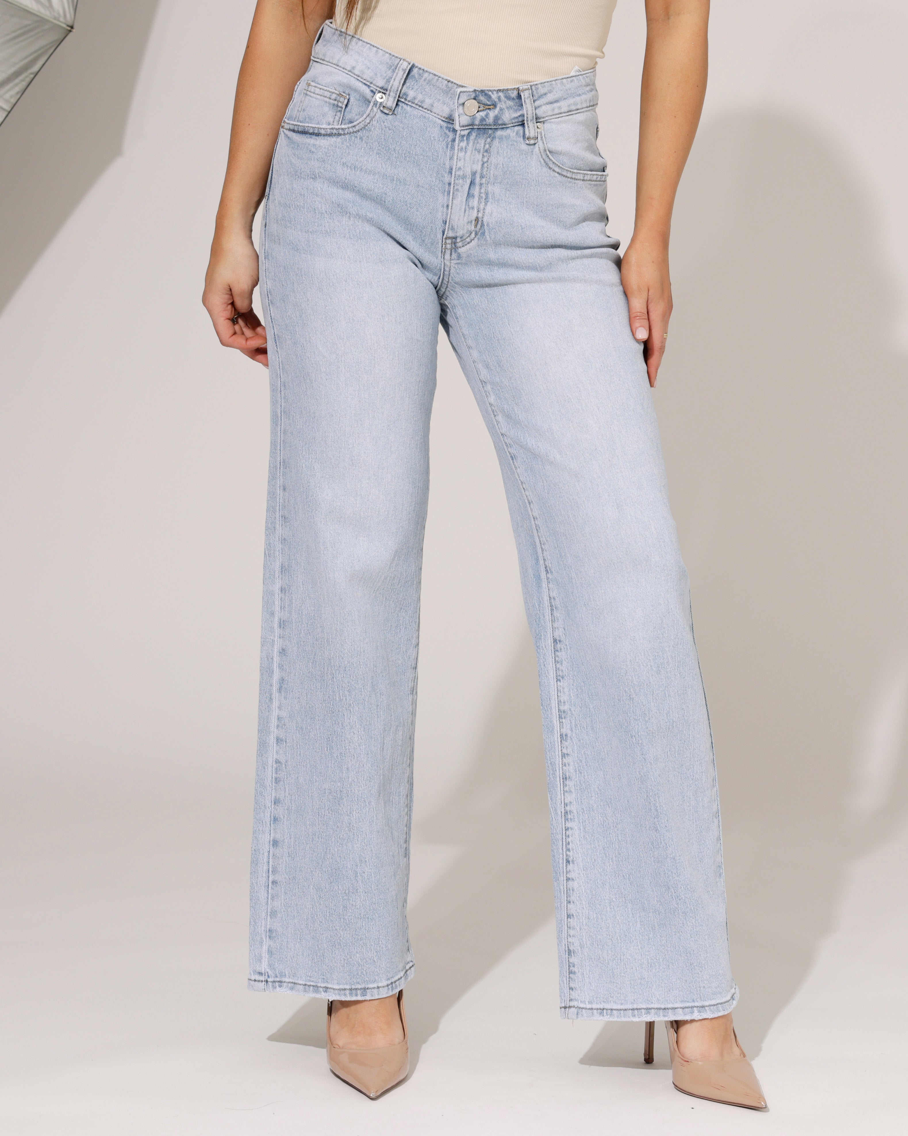 Laulia | Wide leg jeans Olivia-1 Lichtblauw