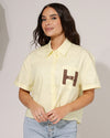 Kortvallende blouse Yva Geel