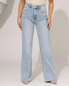 Queen Hearts | Wide leg jeans TALL Nina-1 Blauw