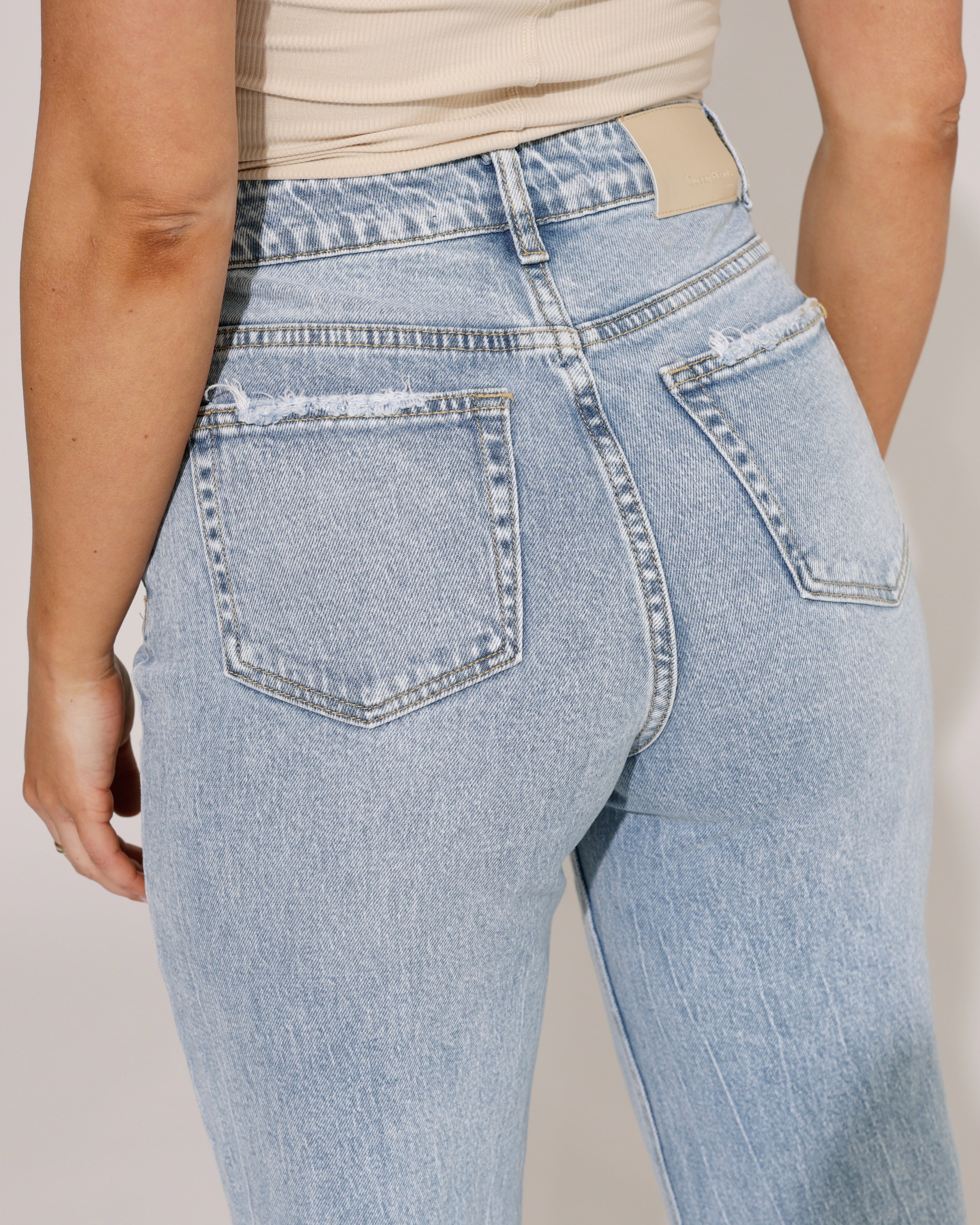 Queen Hearts | Wide leg jeans Nina-1 Blauw