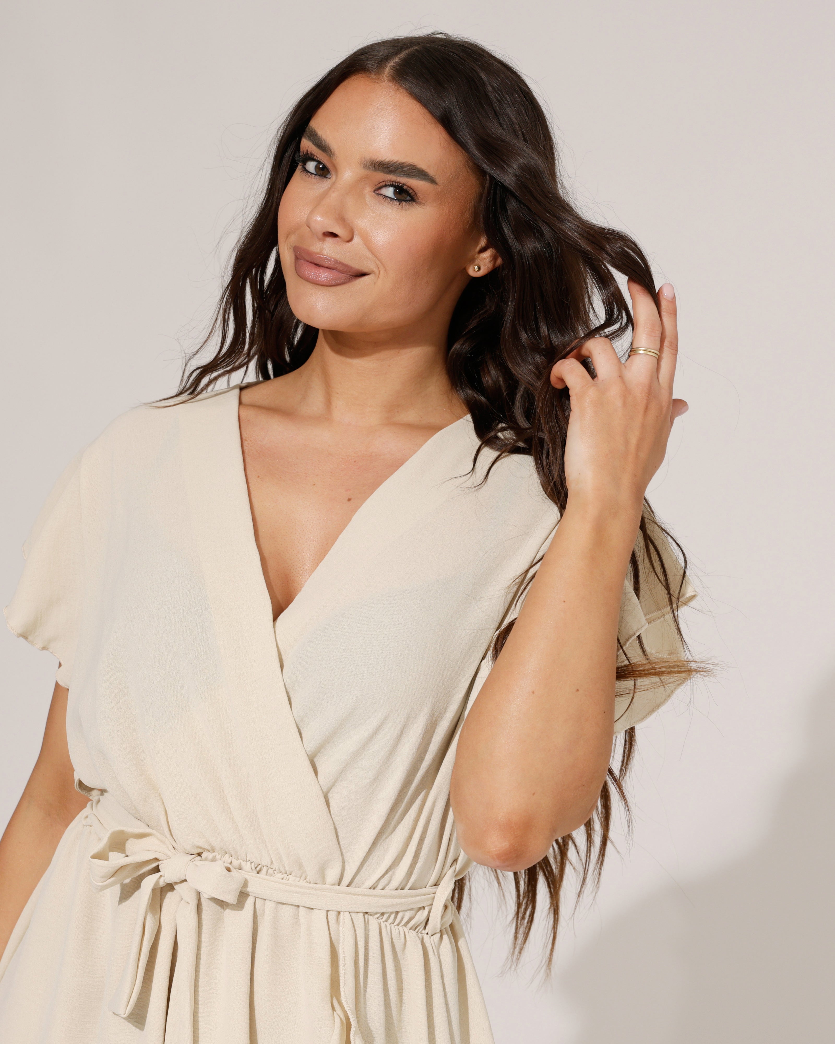 Overslag jurk Kailey Beige